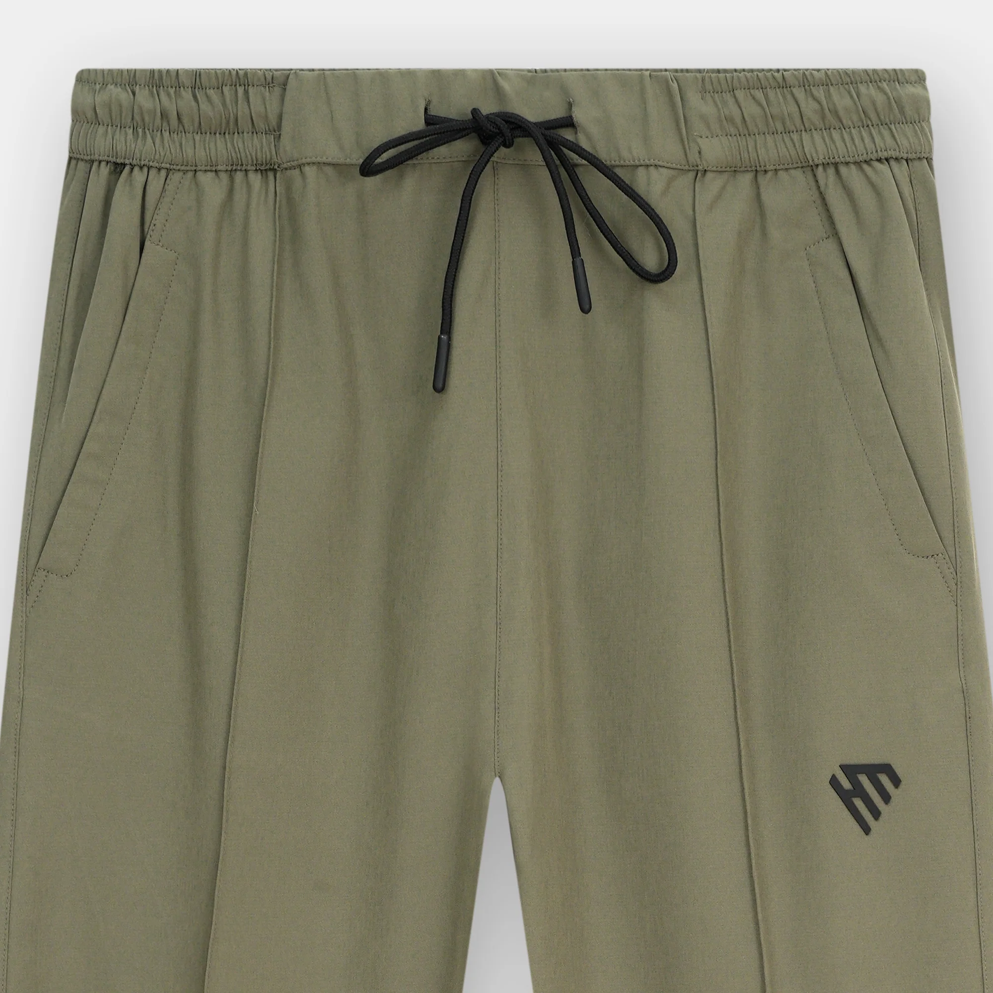 ARMY GREEN PINTUCK TROUSER - Image 3