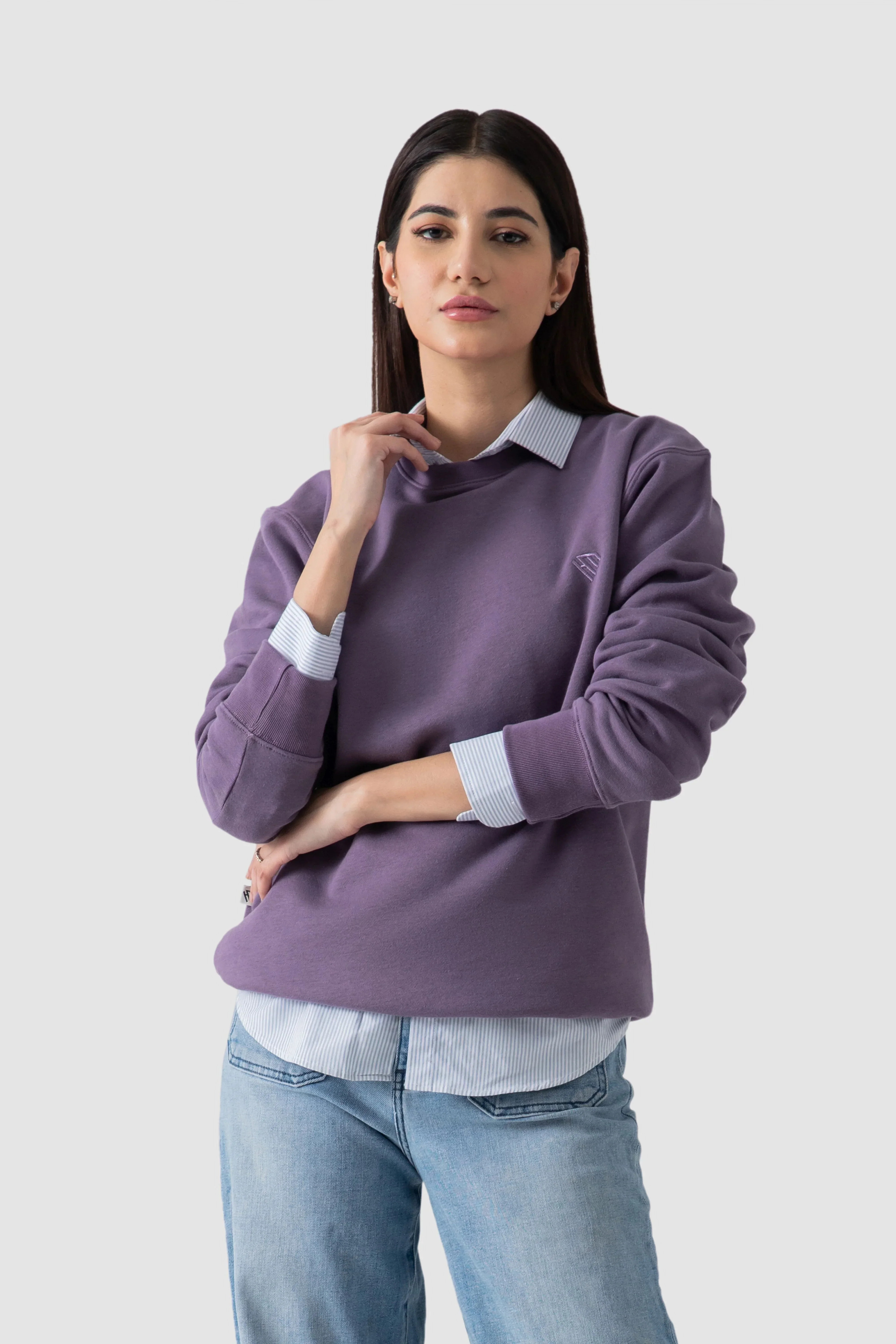 WOMEN ASH LAVENDER SWEATSHIRT - Image 3