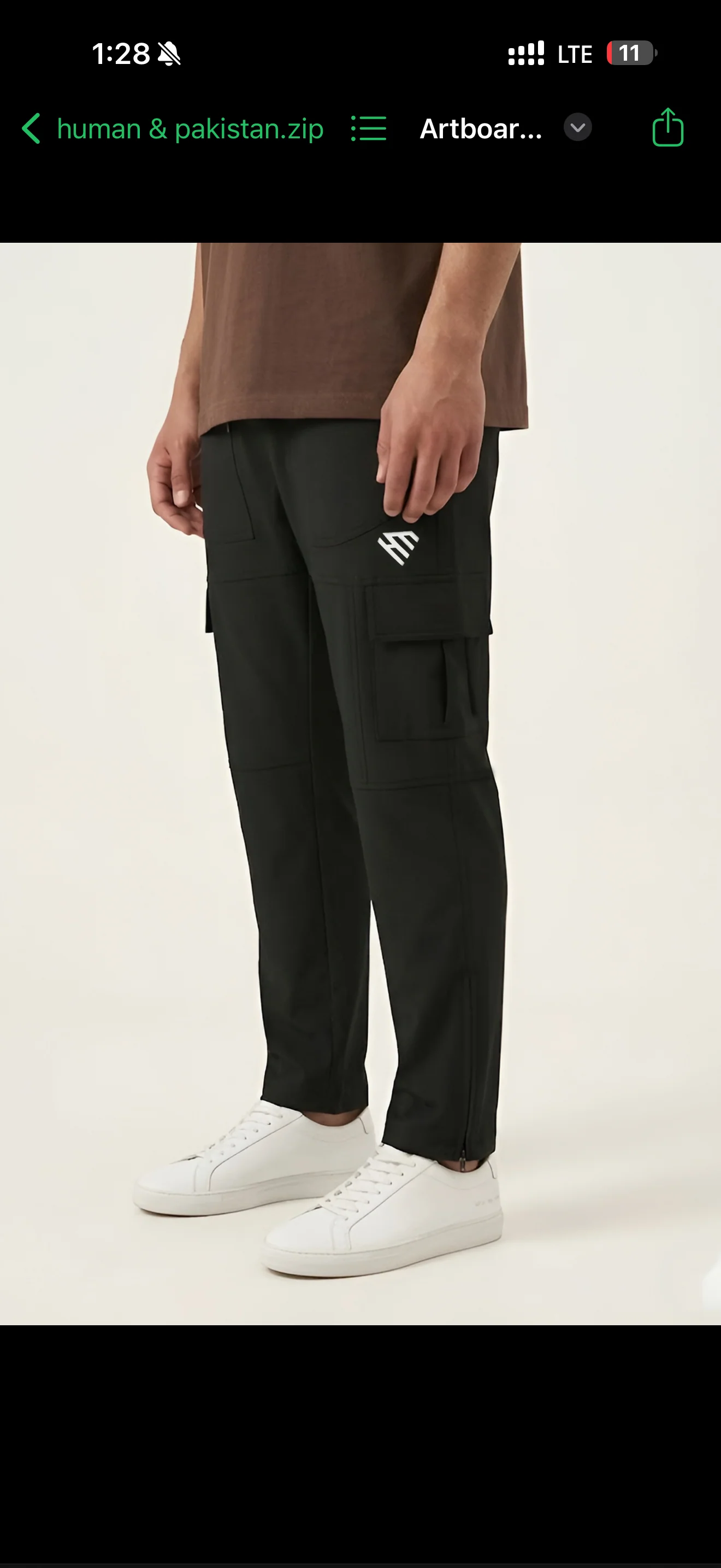 BLACK CARGO TROUSER - Image 4