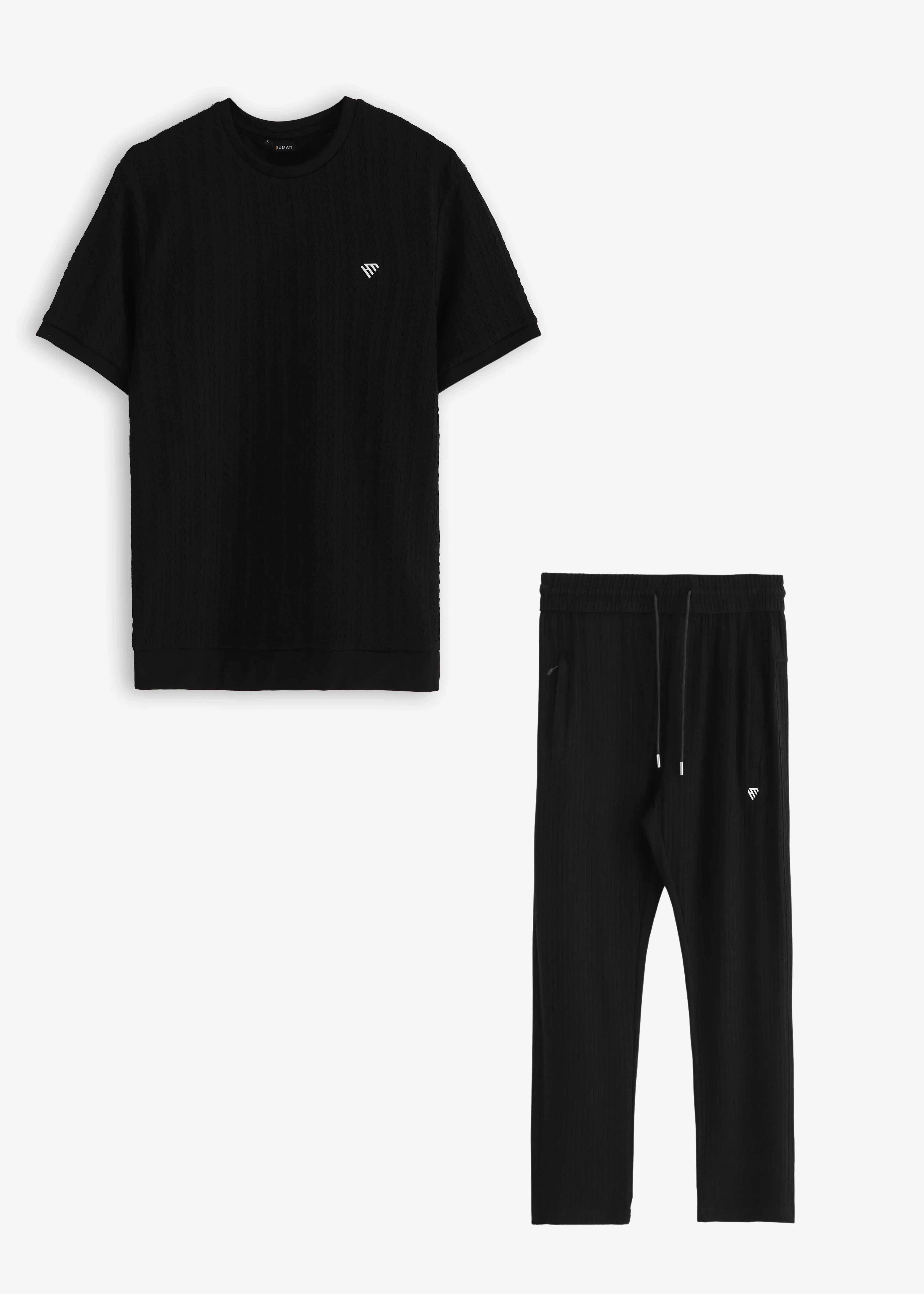 BLACK DROP NEEDLE TEXTURED TRACKSUIT - Image 2