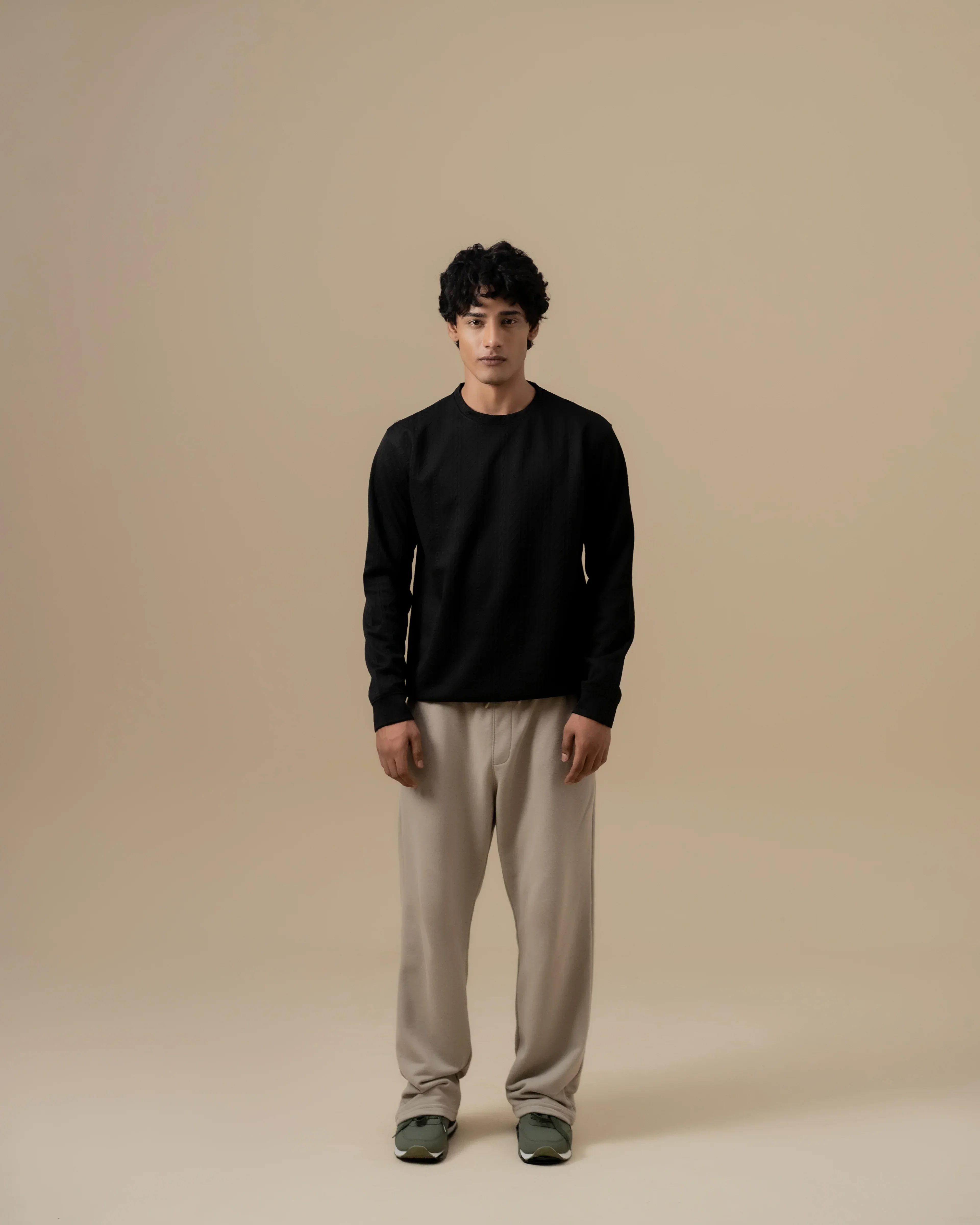 BLACK JACQUARD SWEATSHIRT - Image 2