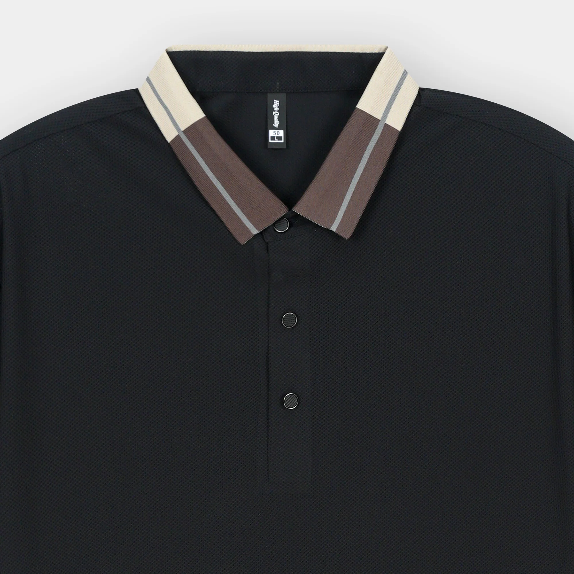 BLACK MONARCH COLLAR POLO - Image 2