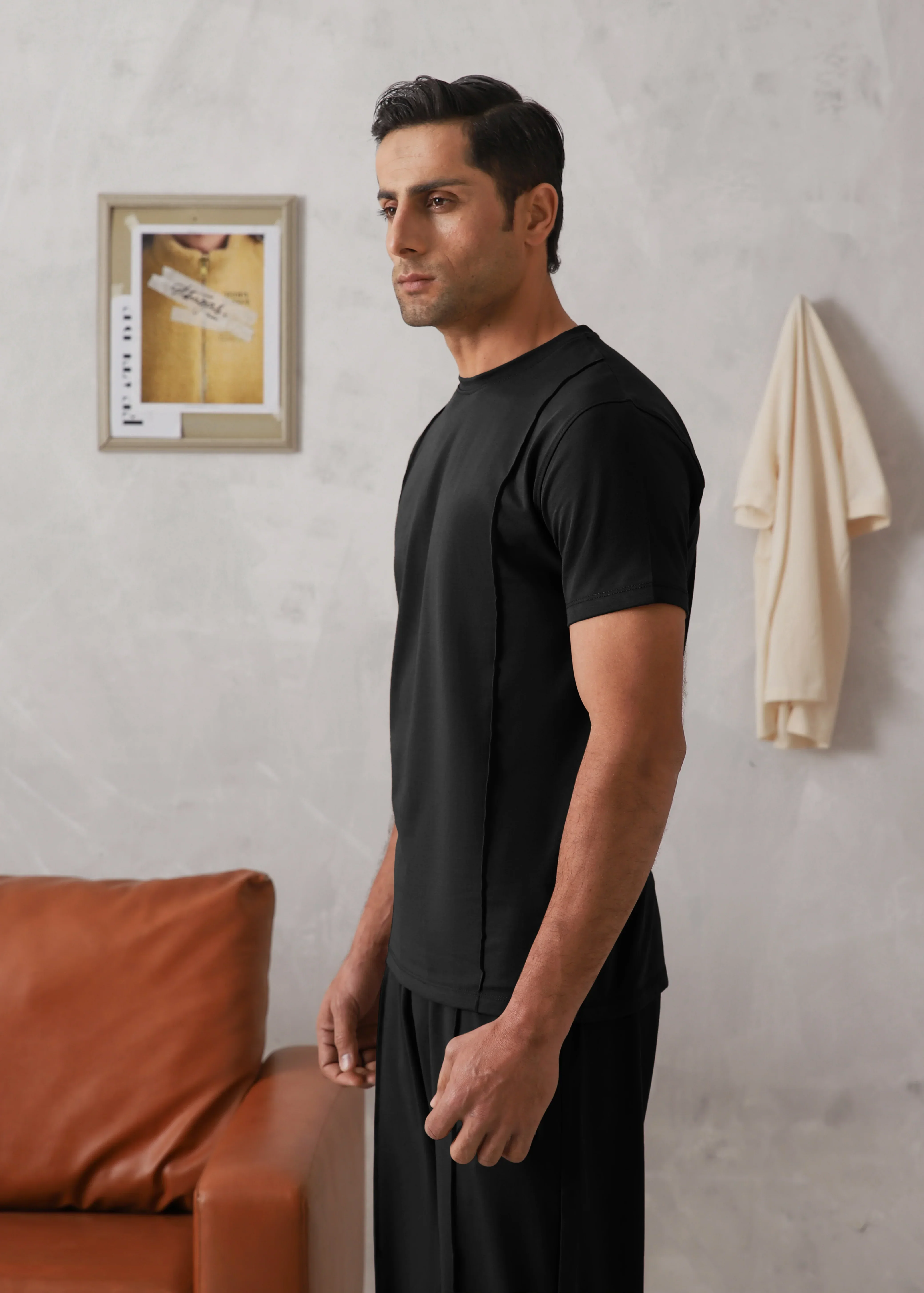 BLACK PINTUCK TRACKSUIT - Image 3