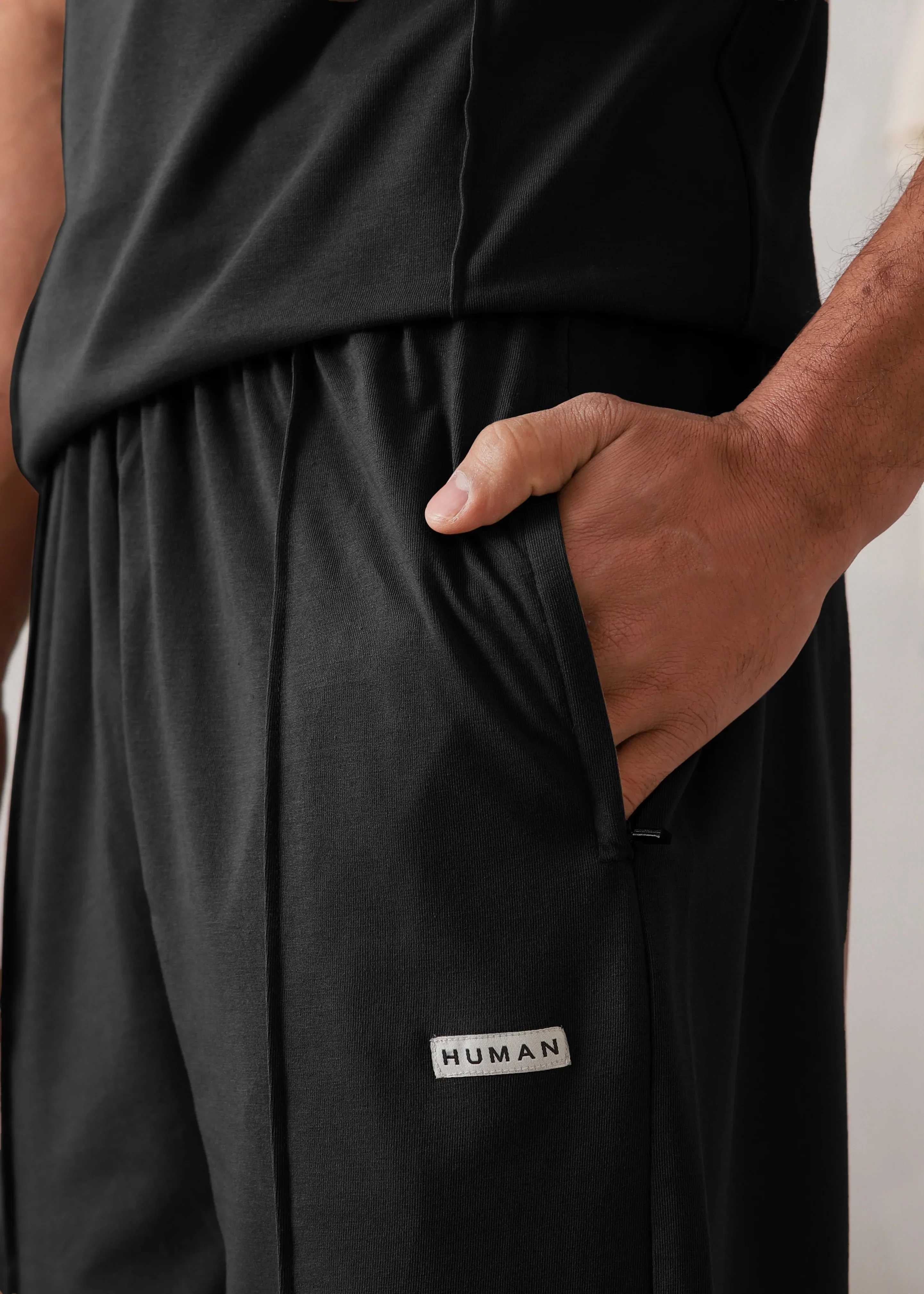 BLACK PINTUCK TRACKSUIT - Image 4