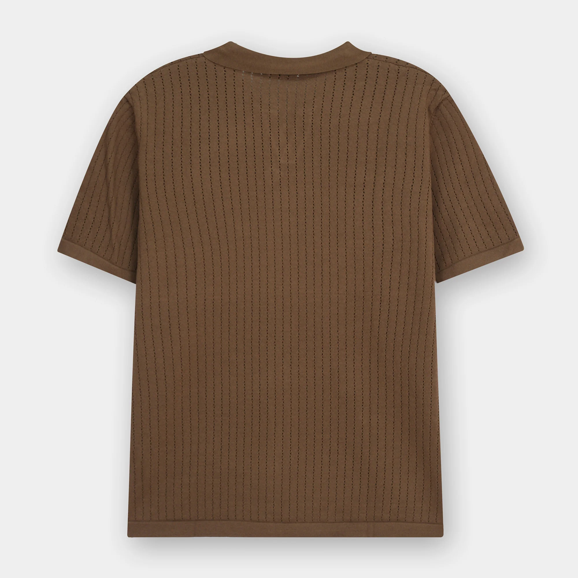 BROWN OLD MONEY DROP NEEDLE POLO - Image 6