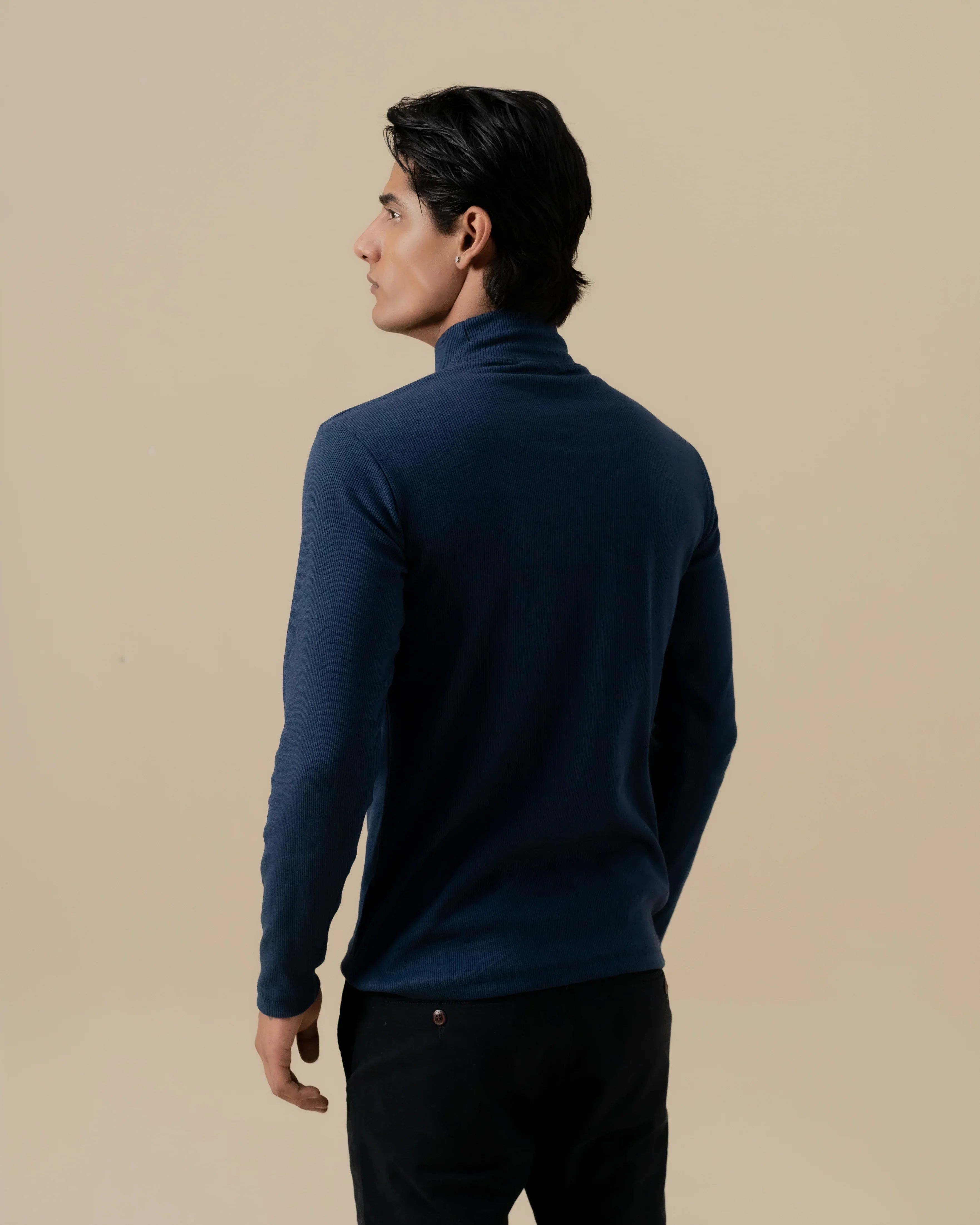 DARK NAVY MOCK NECK - Image 4