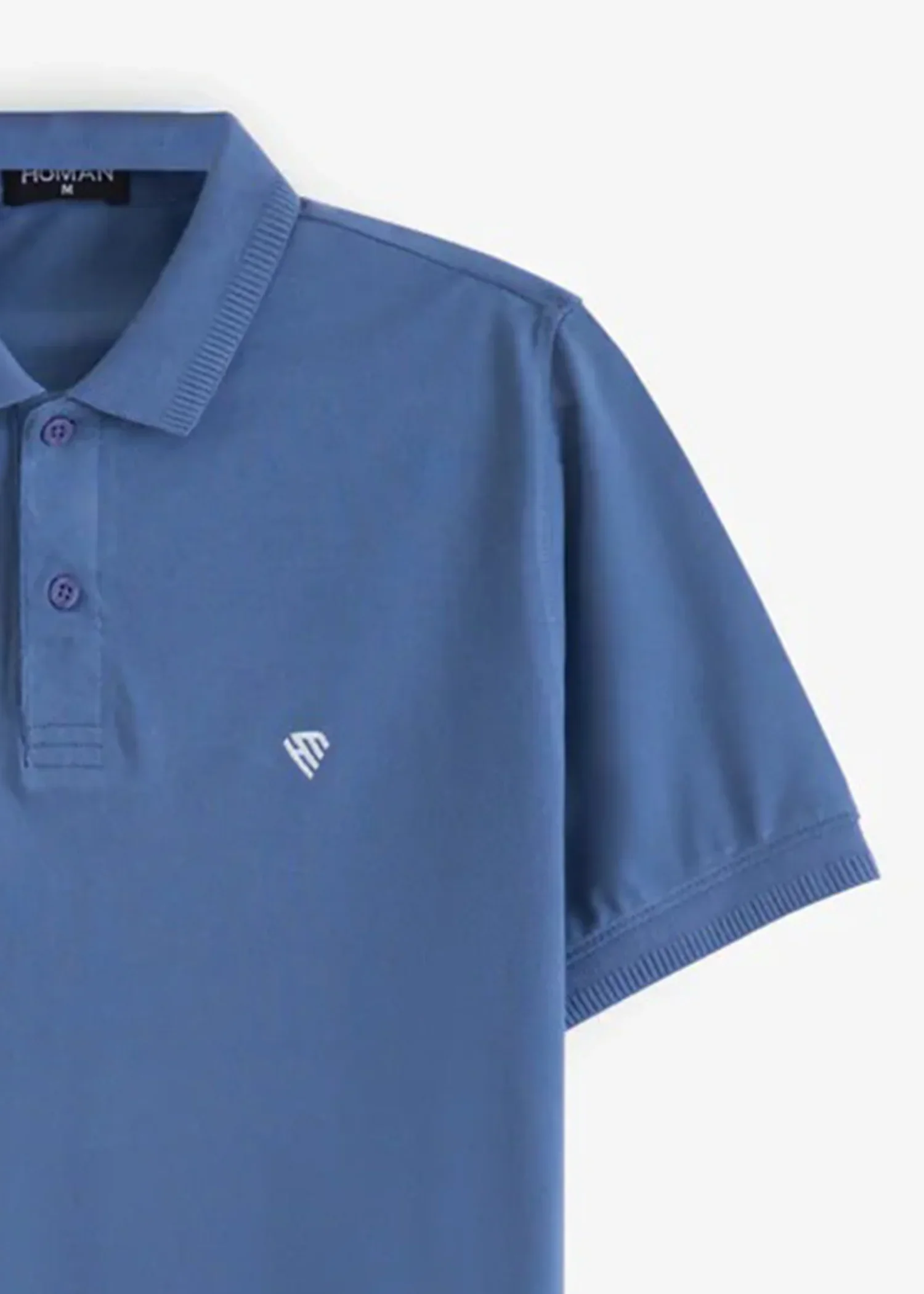 DENIM BLUE BASIC POLO - Image 3