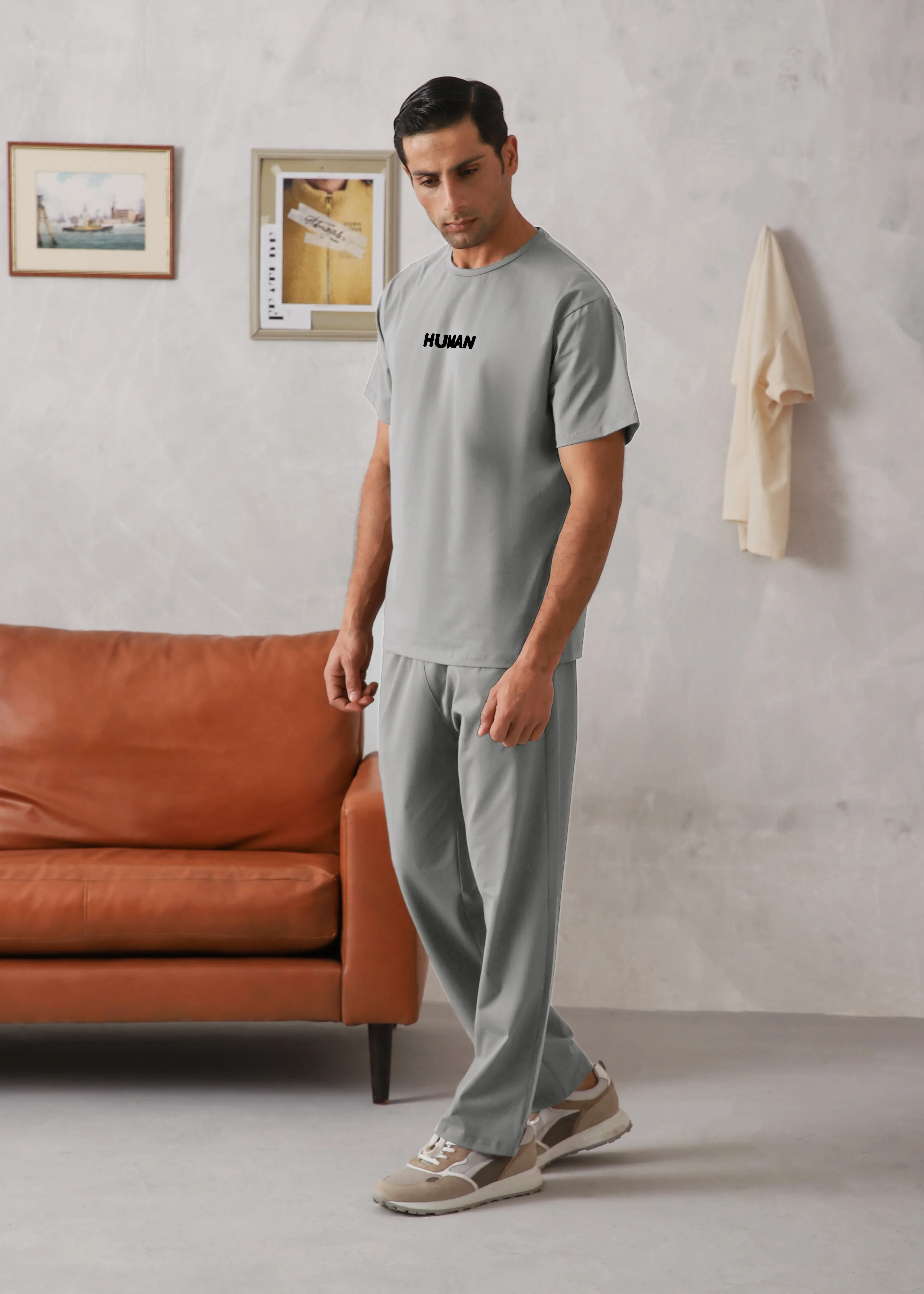 DOVE GREY COTTON LYCRA TRACKSUIT - Image 4
