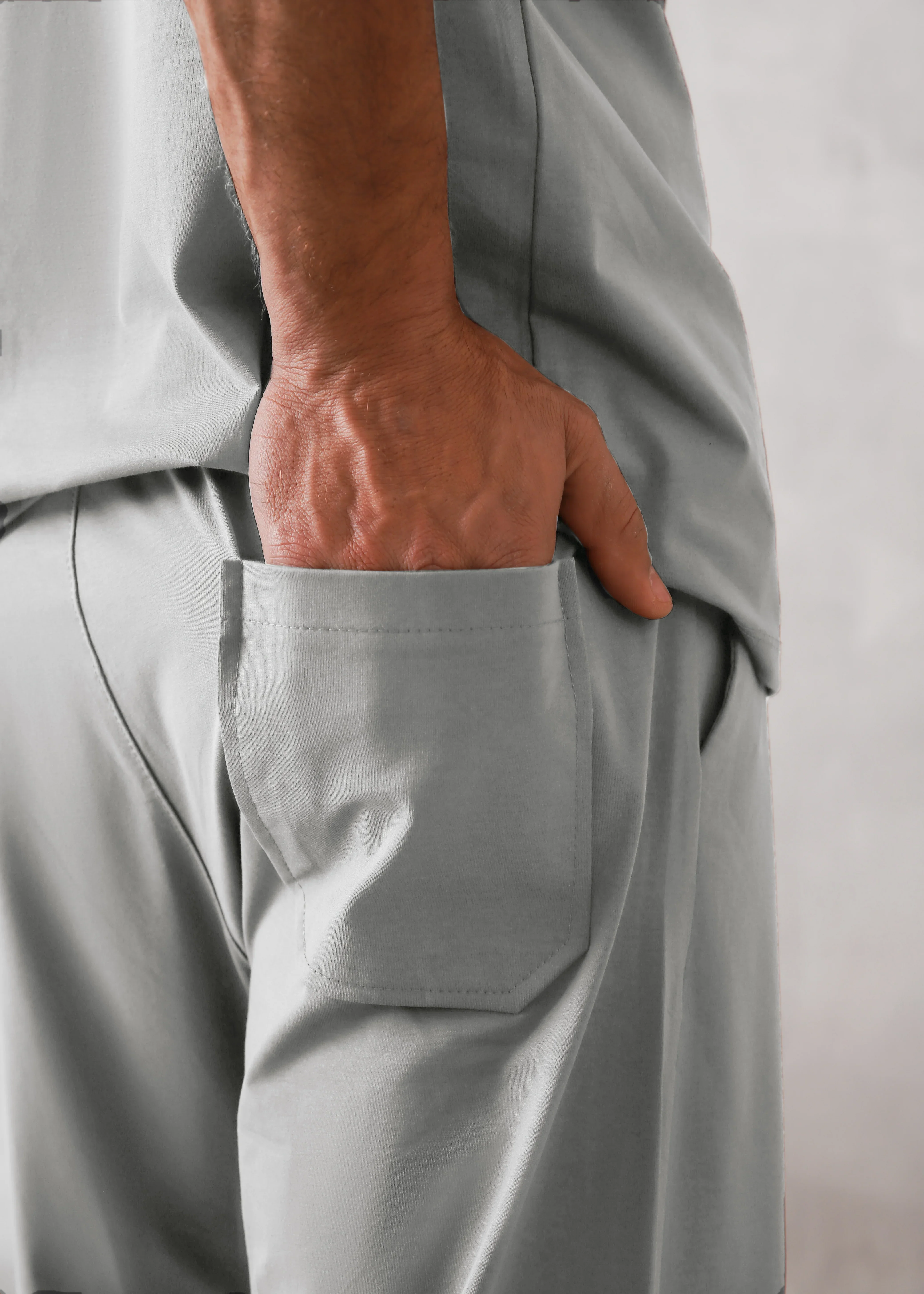 DOVE GREY COTTON LYCRA TRACKSUIT - Image 5