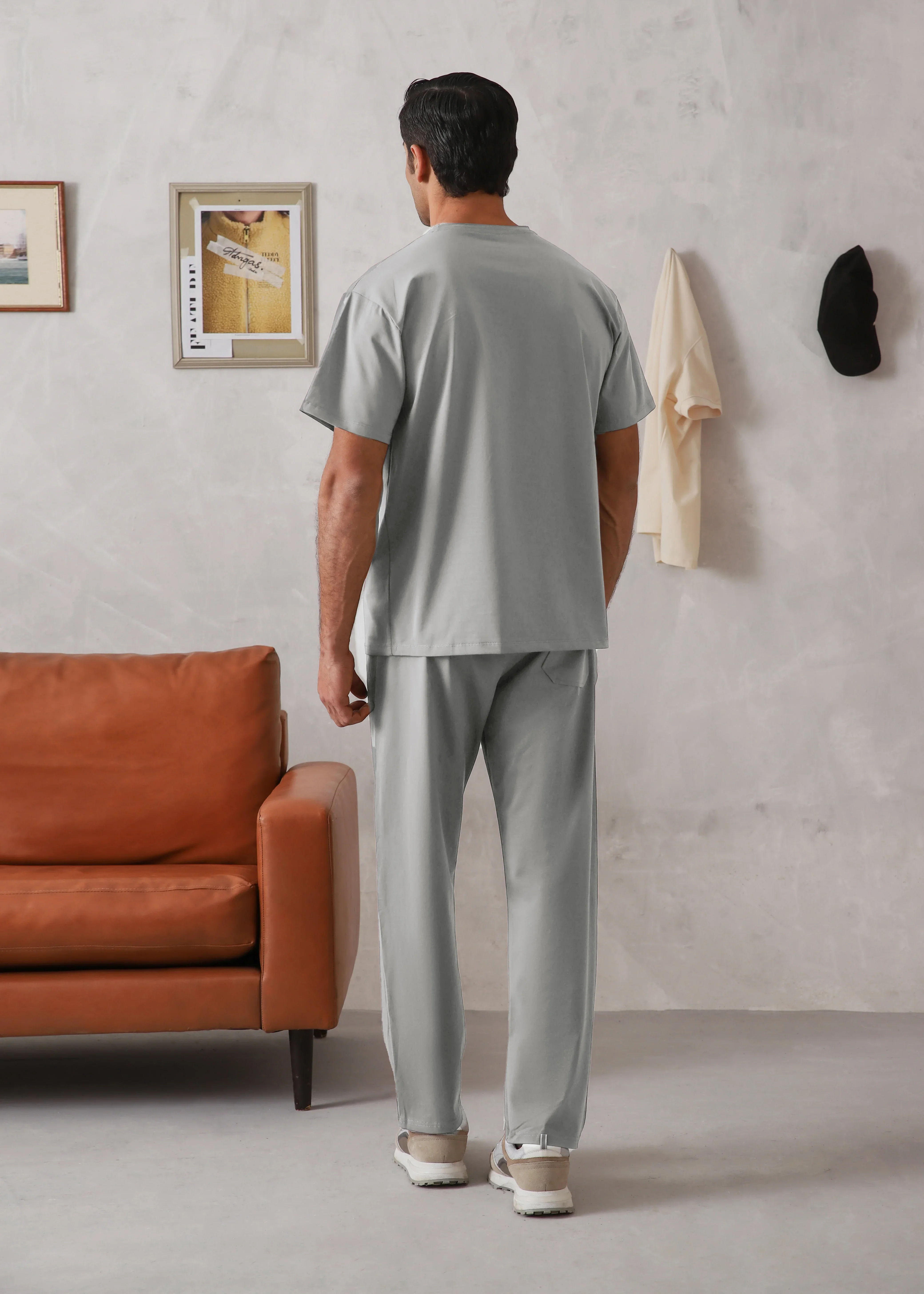 DOVE GREY COTTON LYCRA TRACKSUIT - Image 6