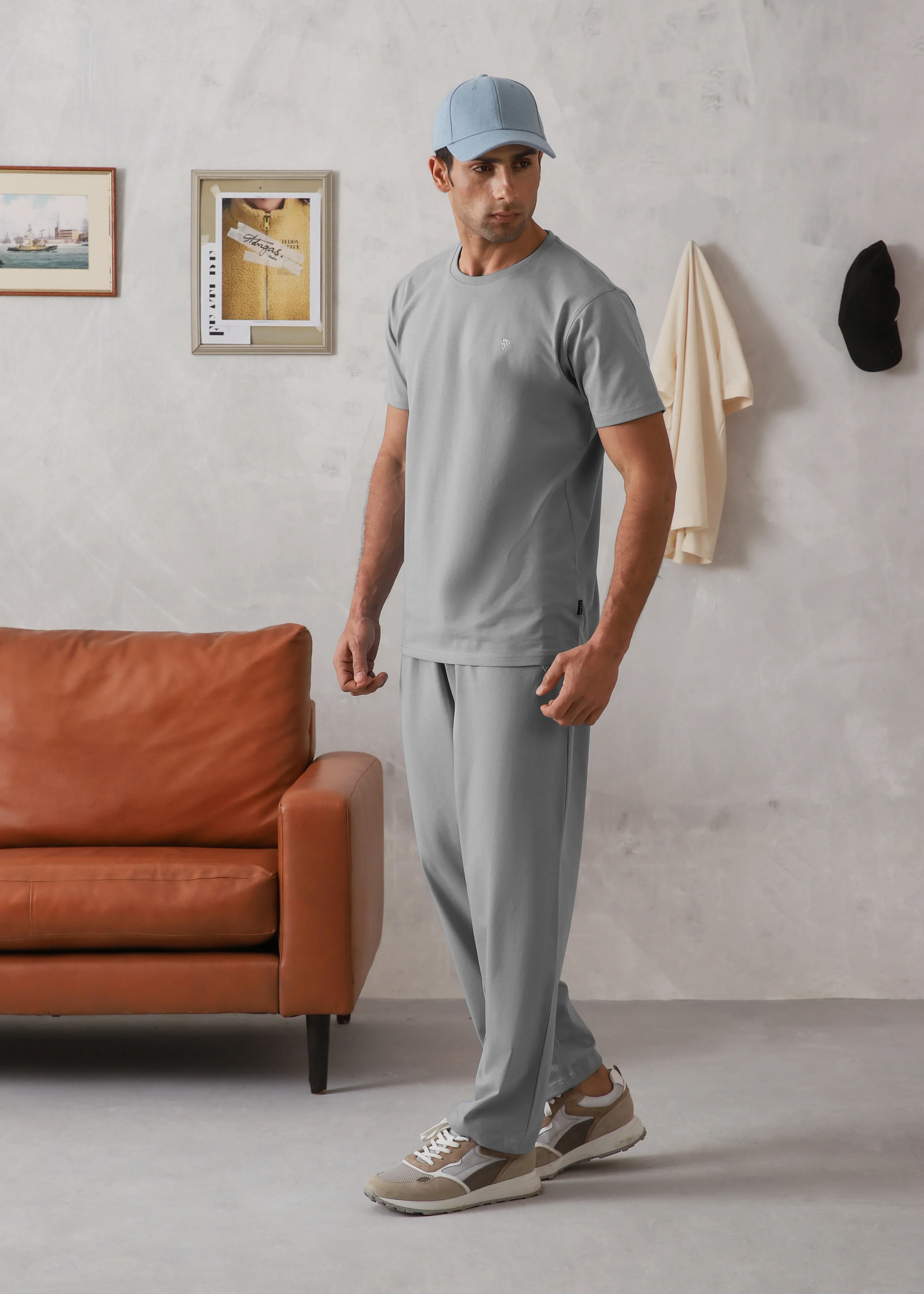 ELITE COMFORT-100% COTTON ASH GREY TRACKSUIT - Image 3