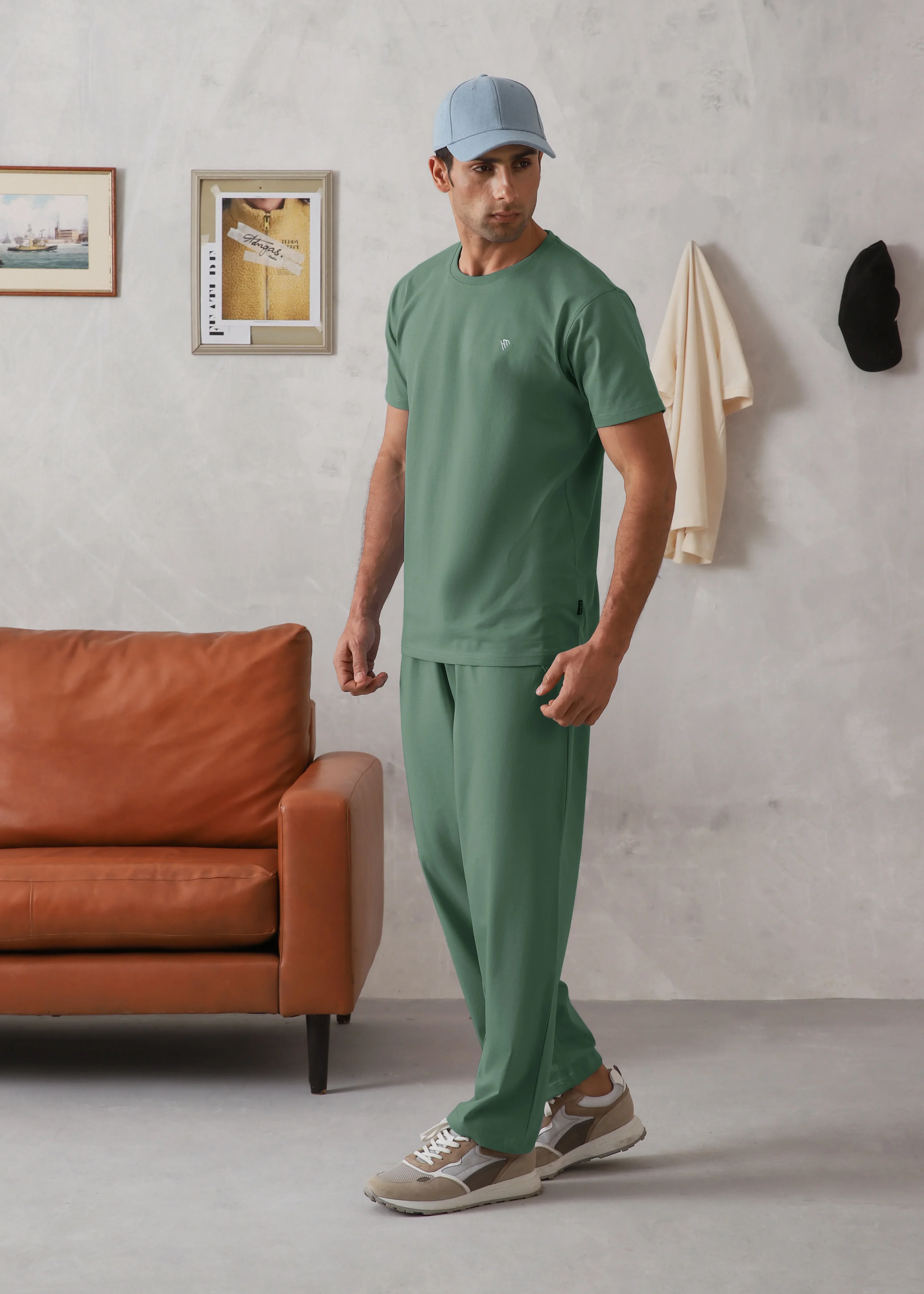 ELITE COMFORT-100% COTTON SEA GREEN TRACKSUIT - Image 3