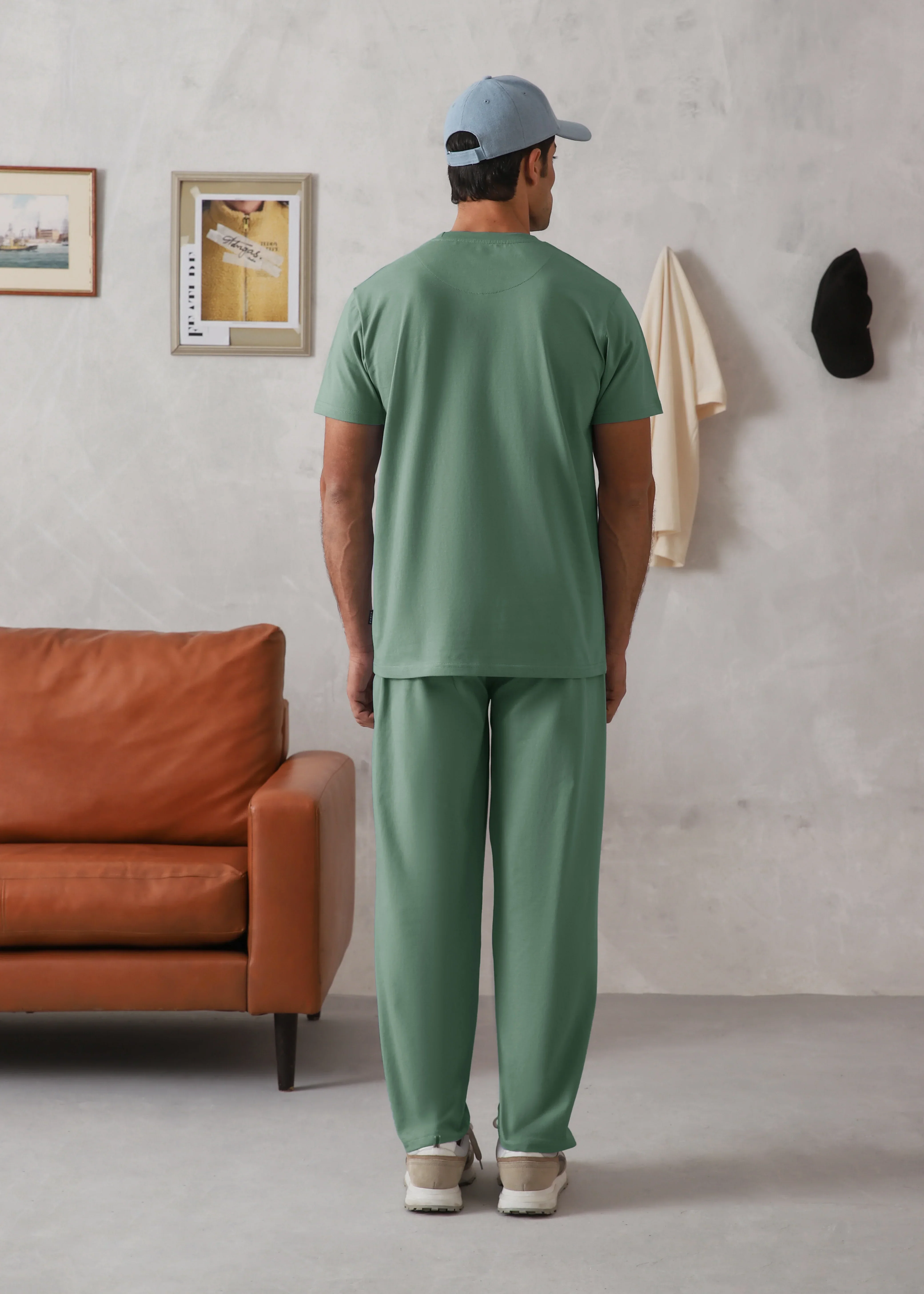 ELITE COMFORT-100% COTTON SEA GREEN TRACKSUIT - Image 4