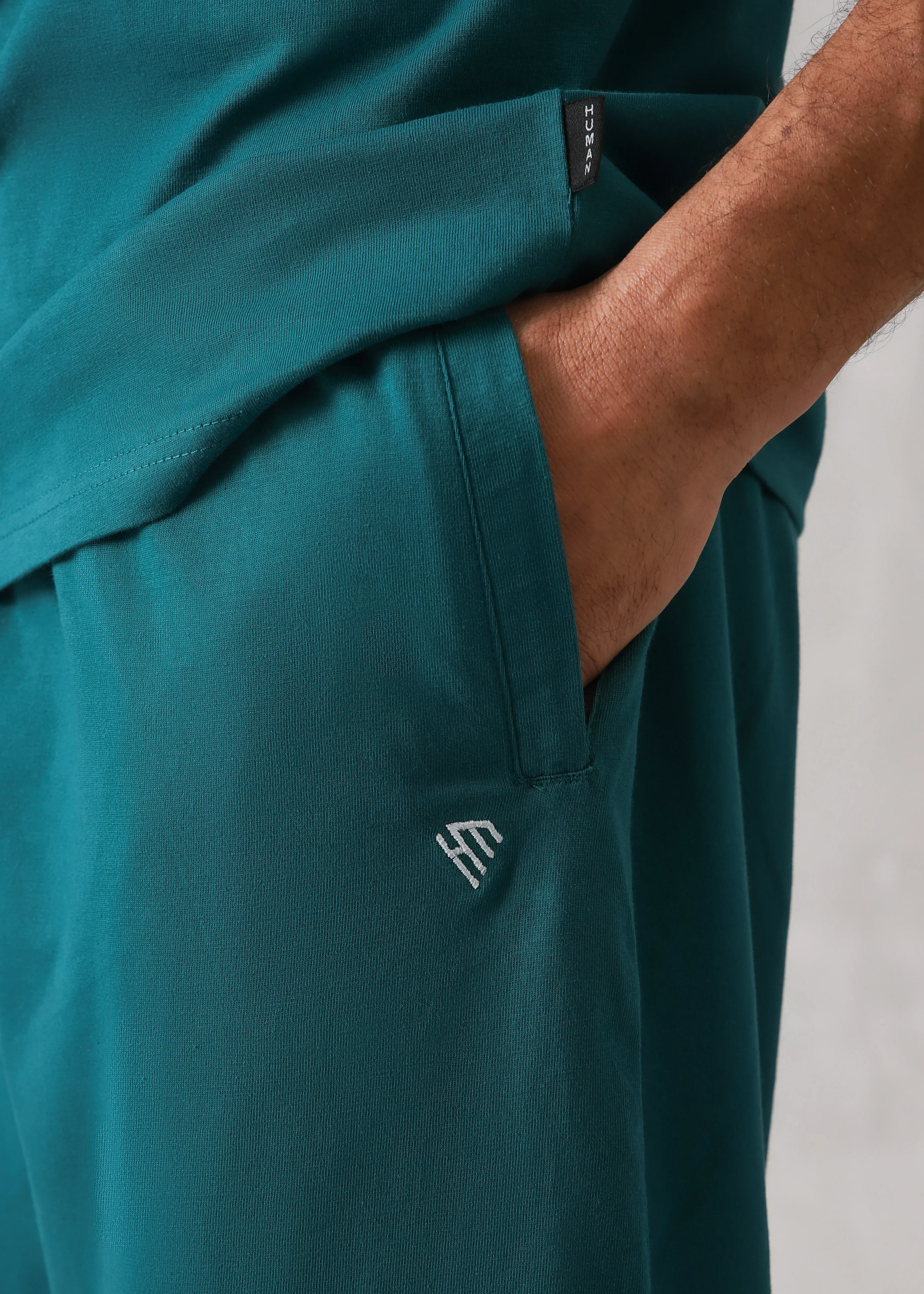 ELITE COMFORT-100% COTTON TEAL TRACKSUIT - Image 3
