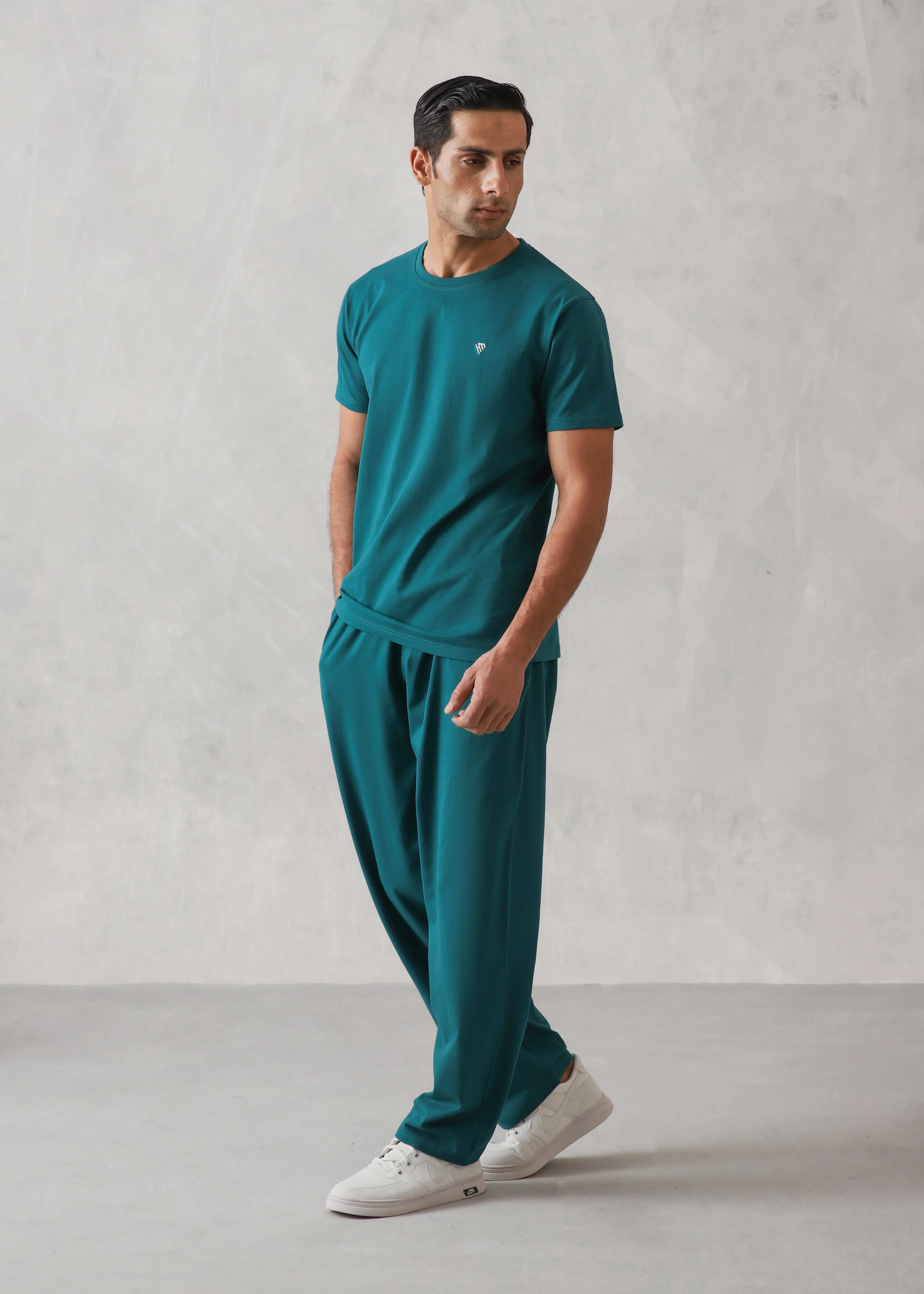 ELITE COMFORT-100% COTTON TEAL TRACKSUIT - Image 4