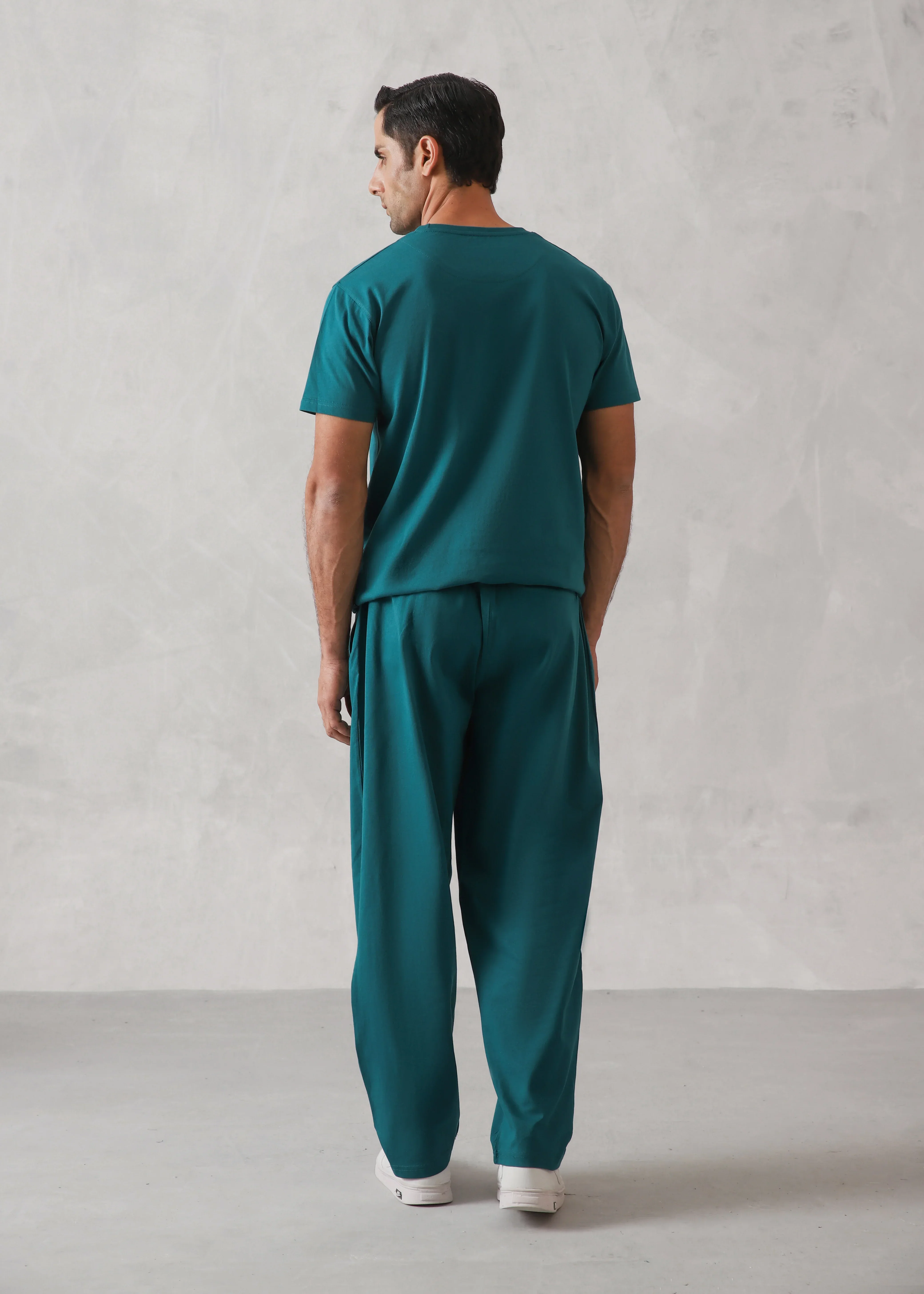 ELITE COMFORT-100% COTTON TEAL TRACKSUIT - Image 5