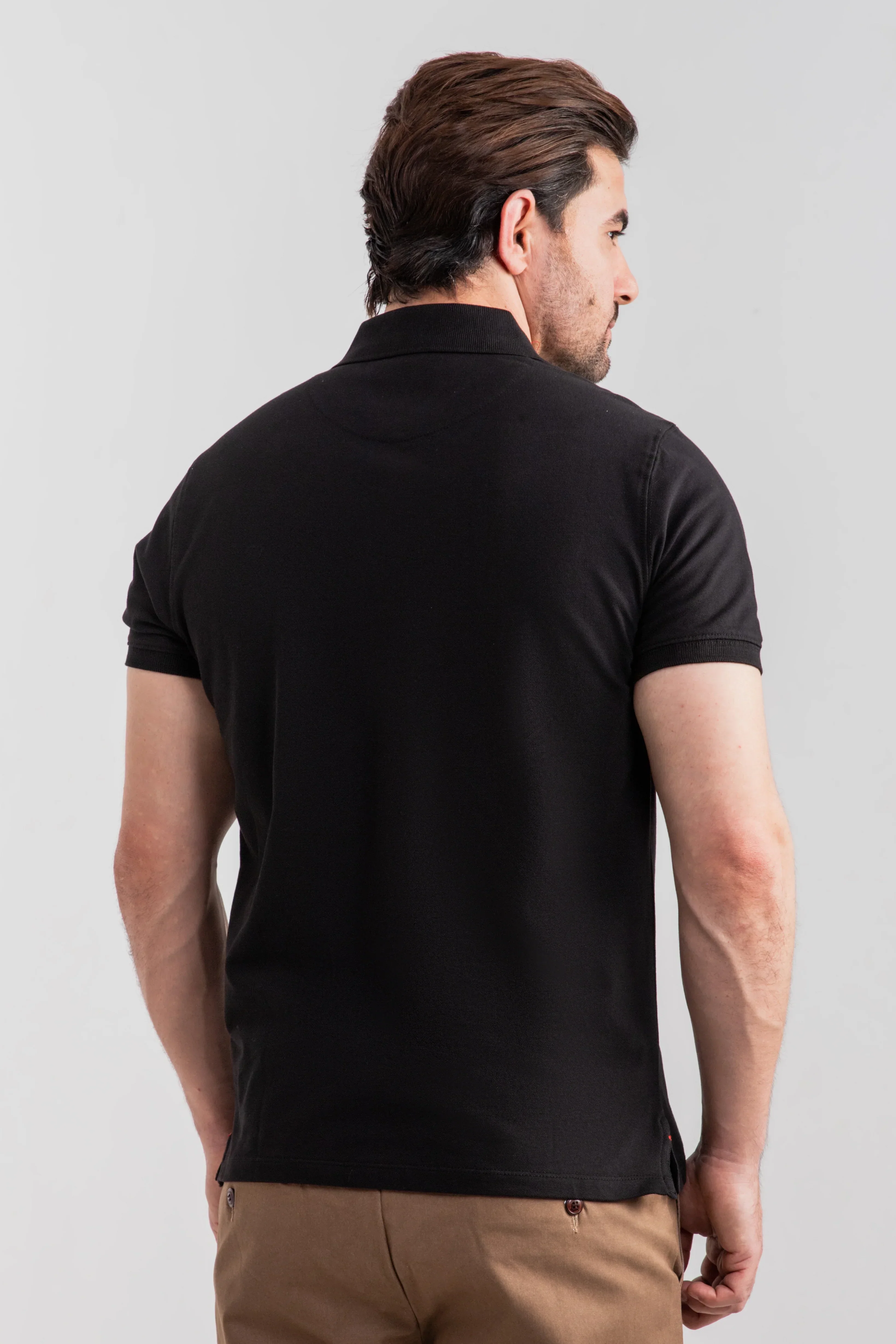 BLACK BASIC POLO - Image 3