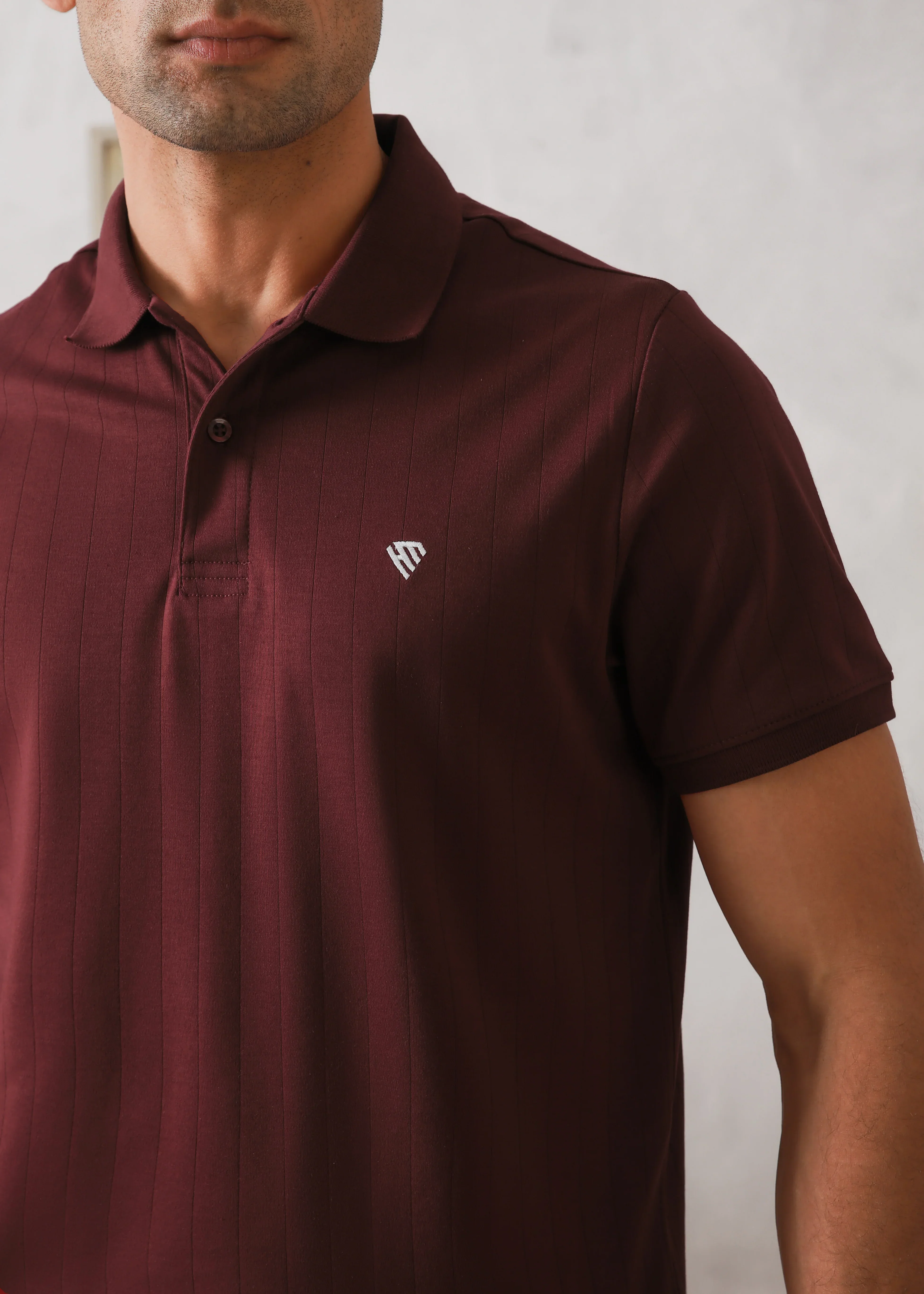 MAROON DROP NEEDLE POLO - Image 2