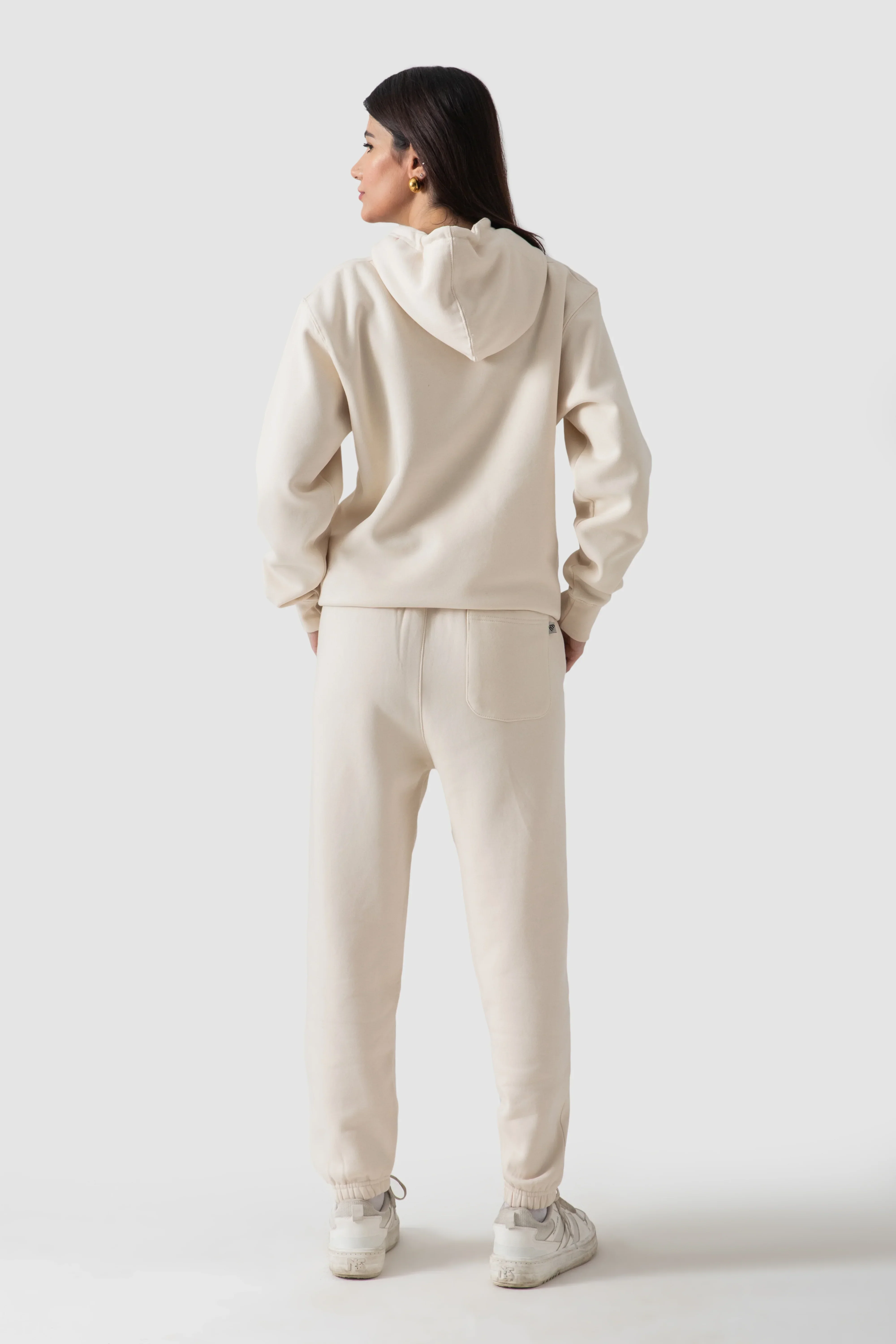 WOMEN PULLOVER HOODIE-OFF WHITE - Image 4