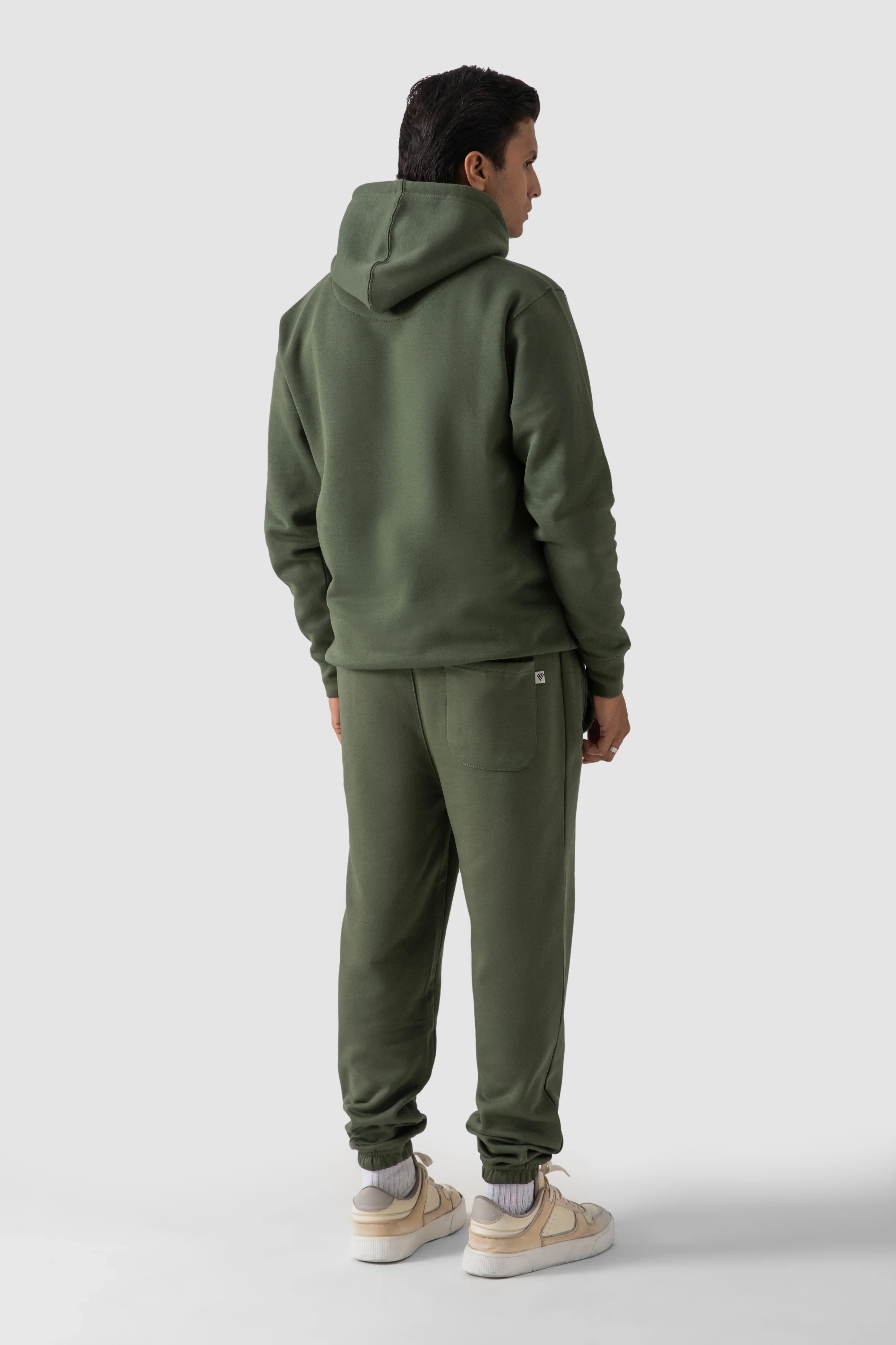 PULLOVER HOODIE-OLIVE GREEN - Image 5