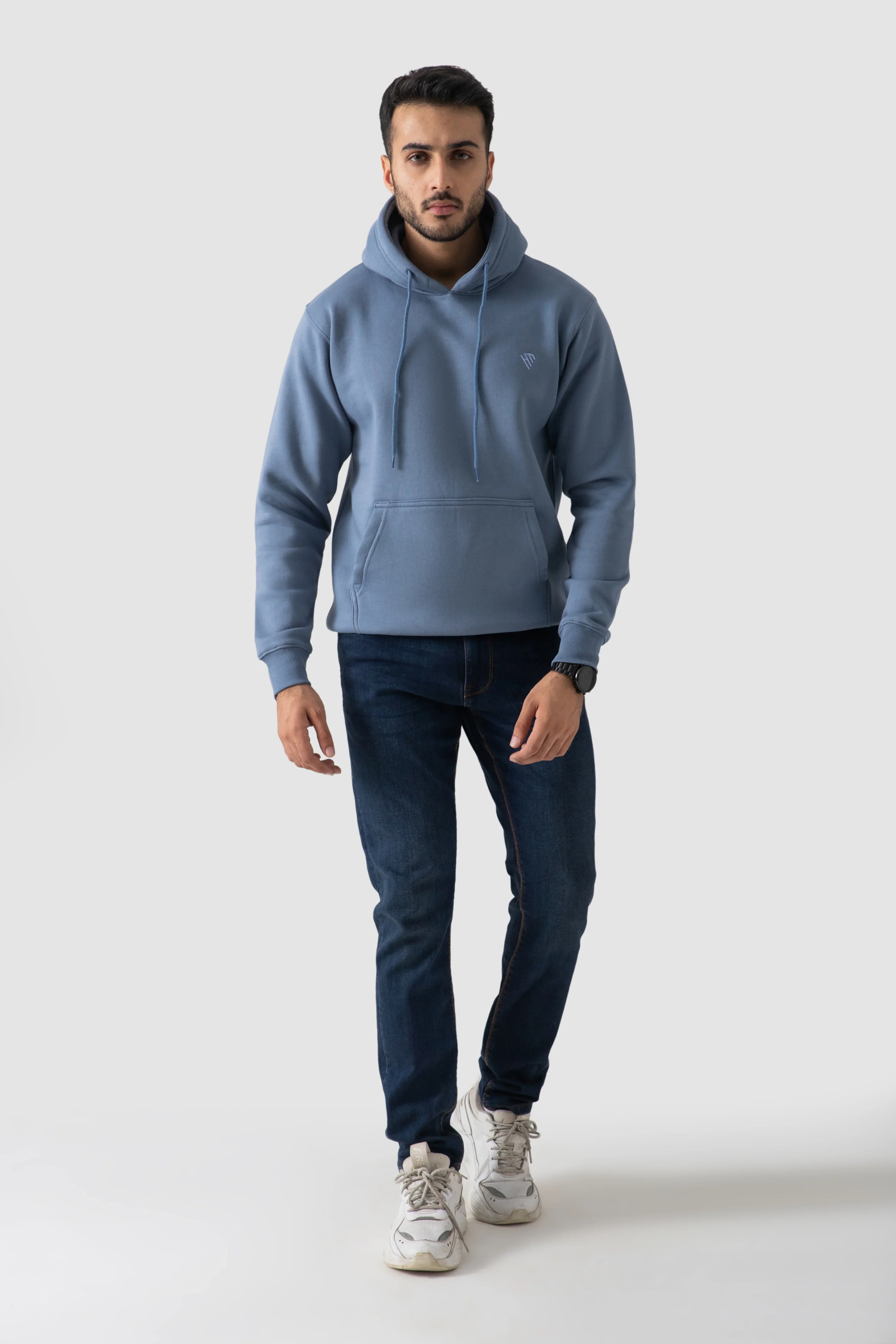 PULLOVER HOODIE-STEEL BLUE - Image 4