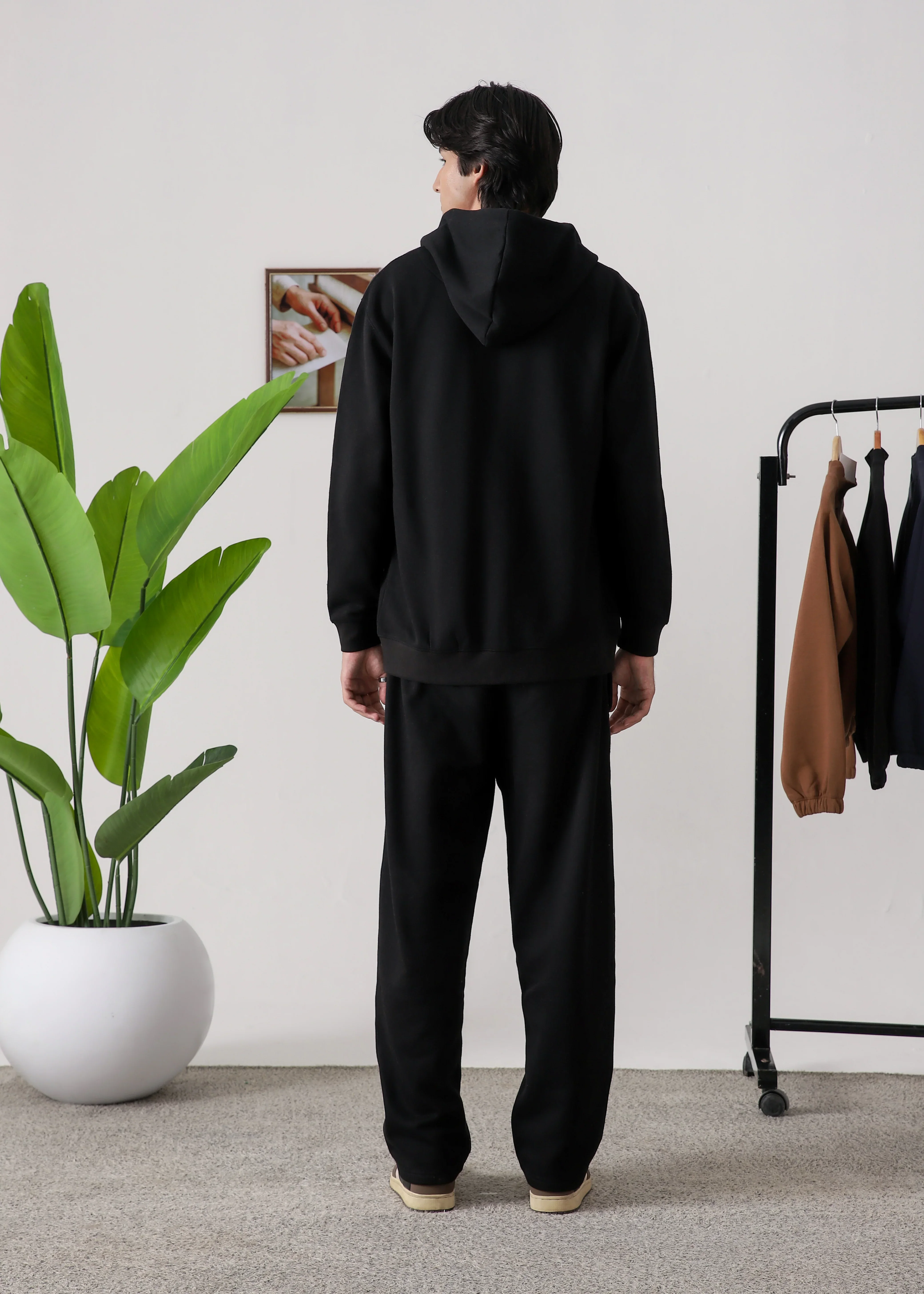 PURE COMFORT COTTON FLEECE BLACK CORD-SET - Image 7