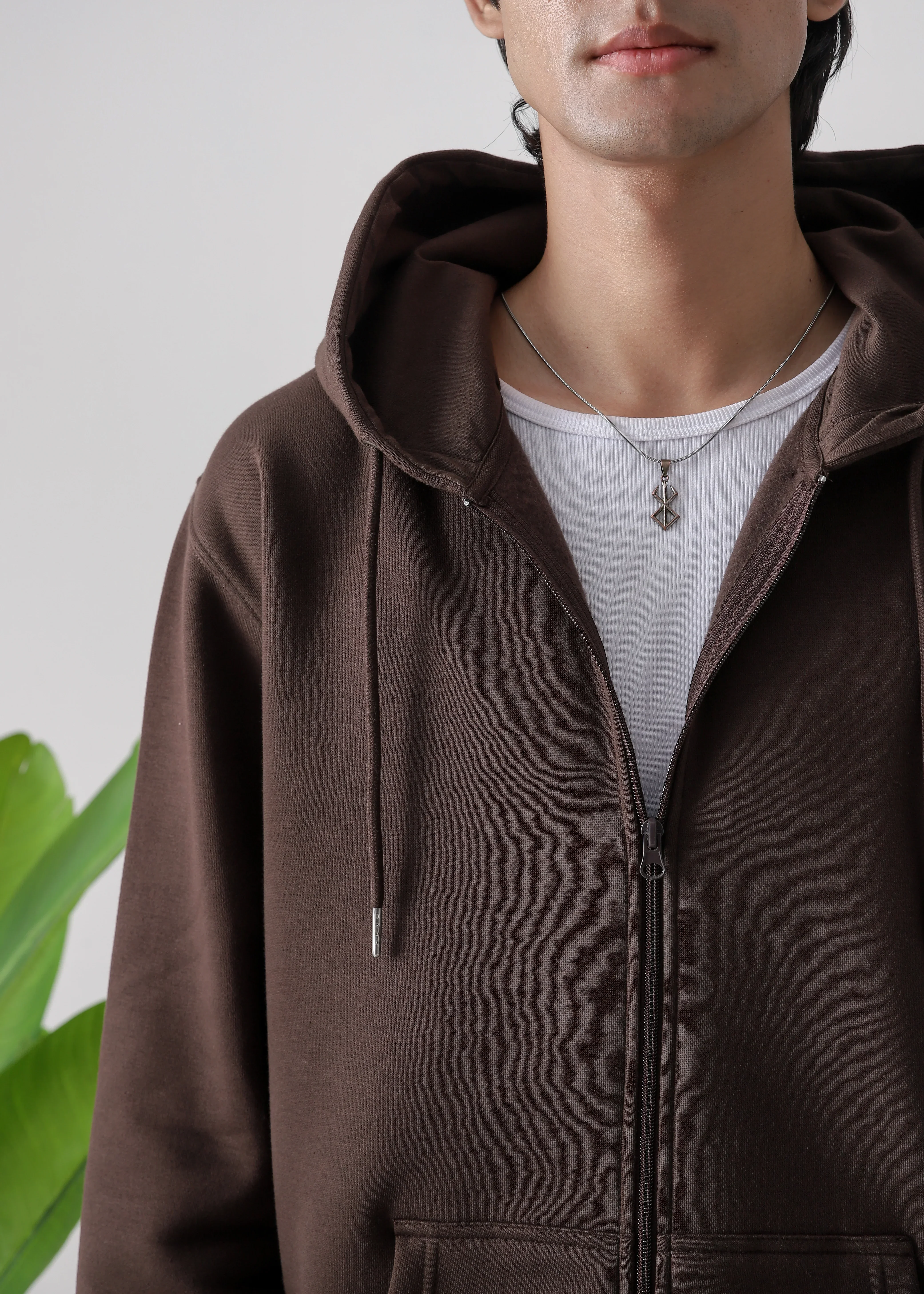 PURE COMFORT COTTON FLEECE CHOCOLATE BROWN CORD-SET - Image 4