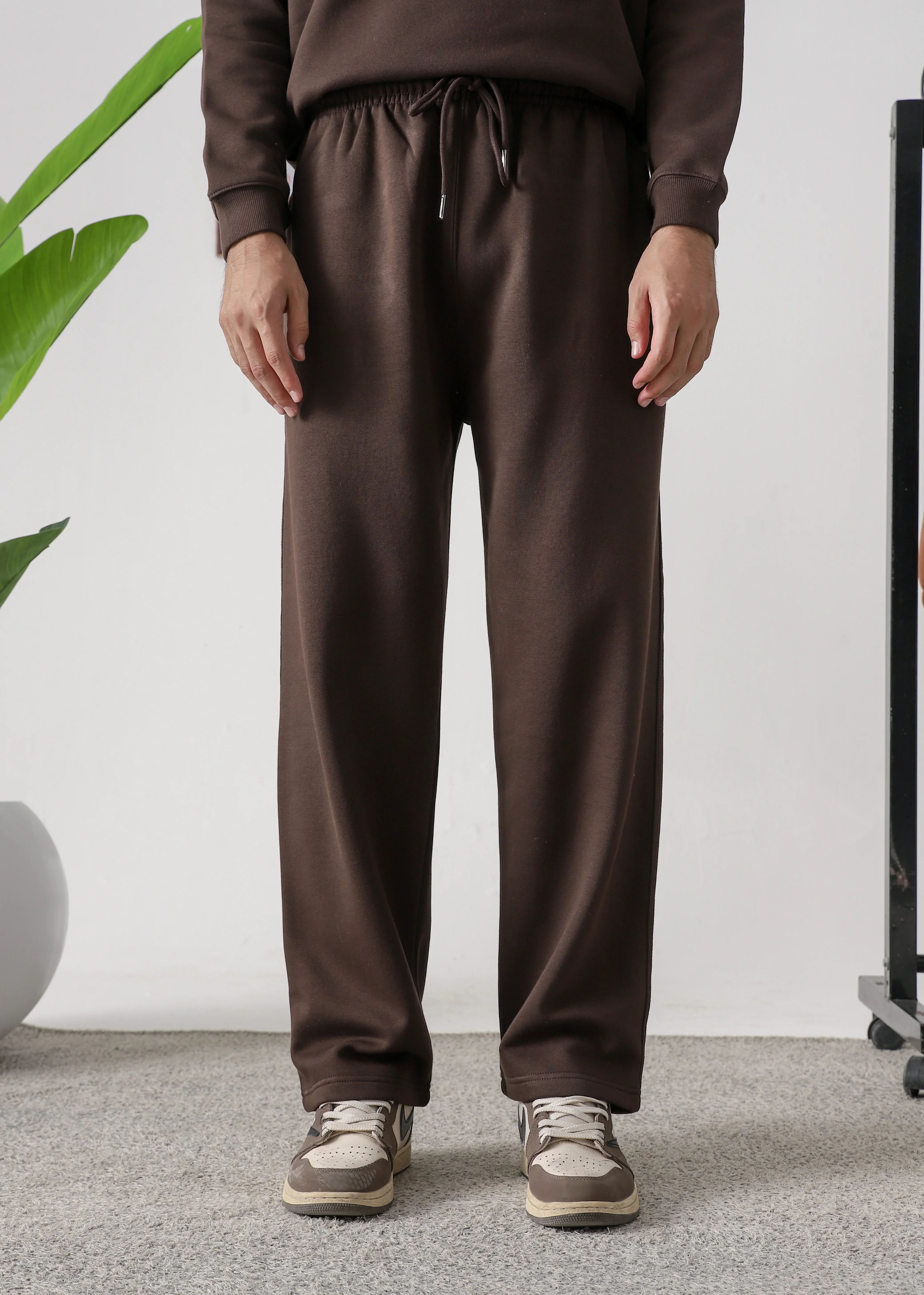 PURE COMFORT COTTON FLEECE CHOCOLATE BROWN TRACKSUIT - Image 5