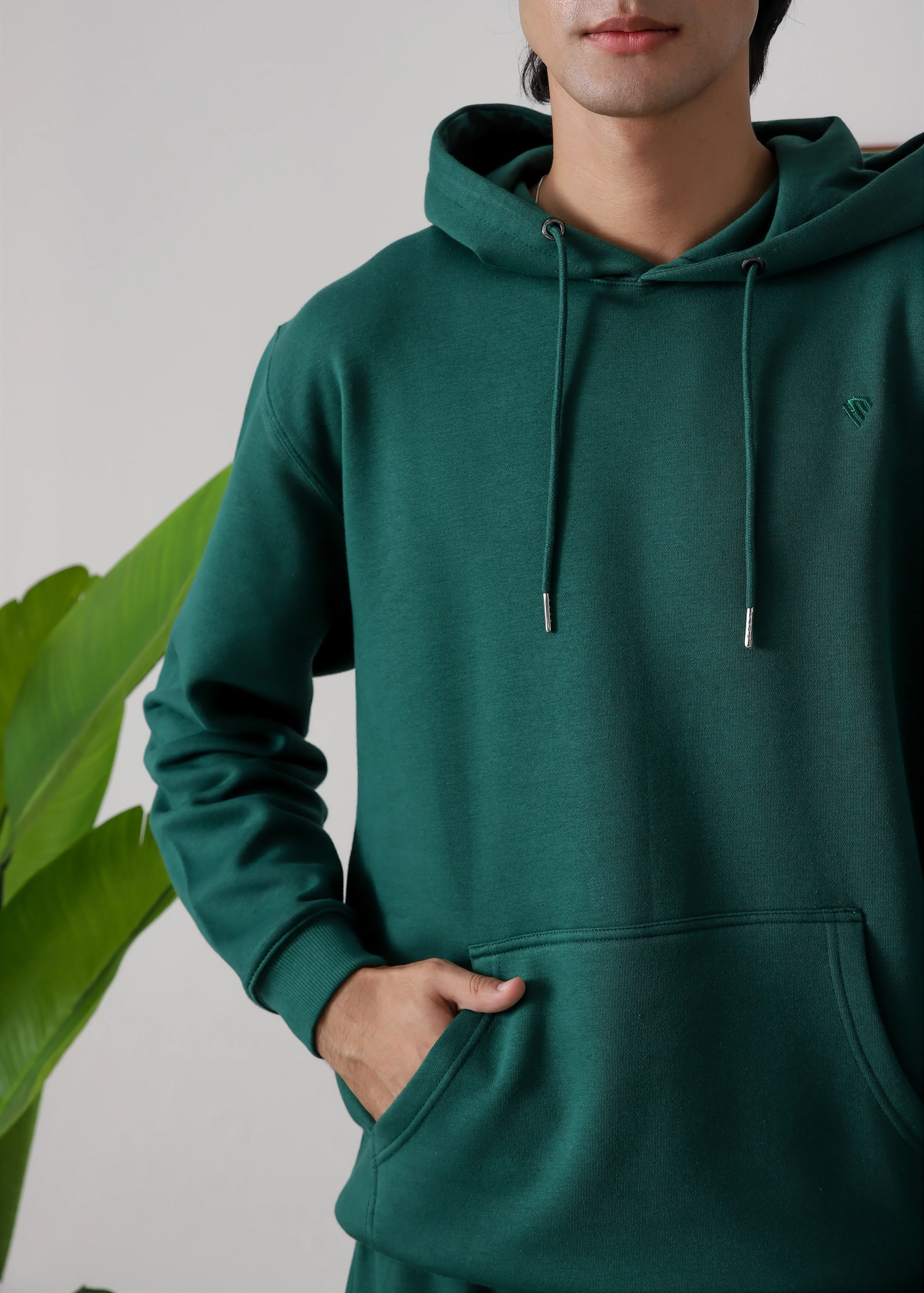 PURE COMFORT COTTON FLEECE FOREST GREEN CORD-SET - Image 5
