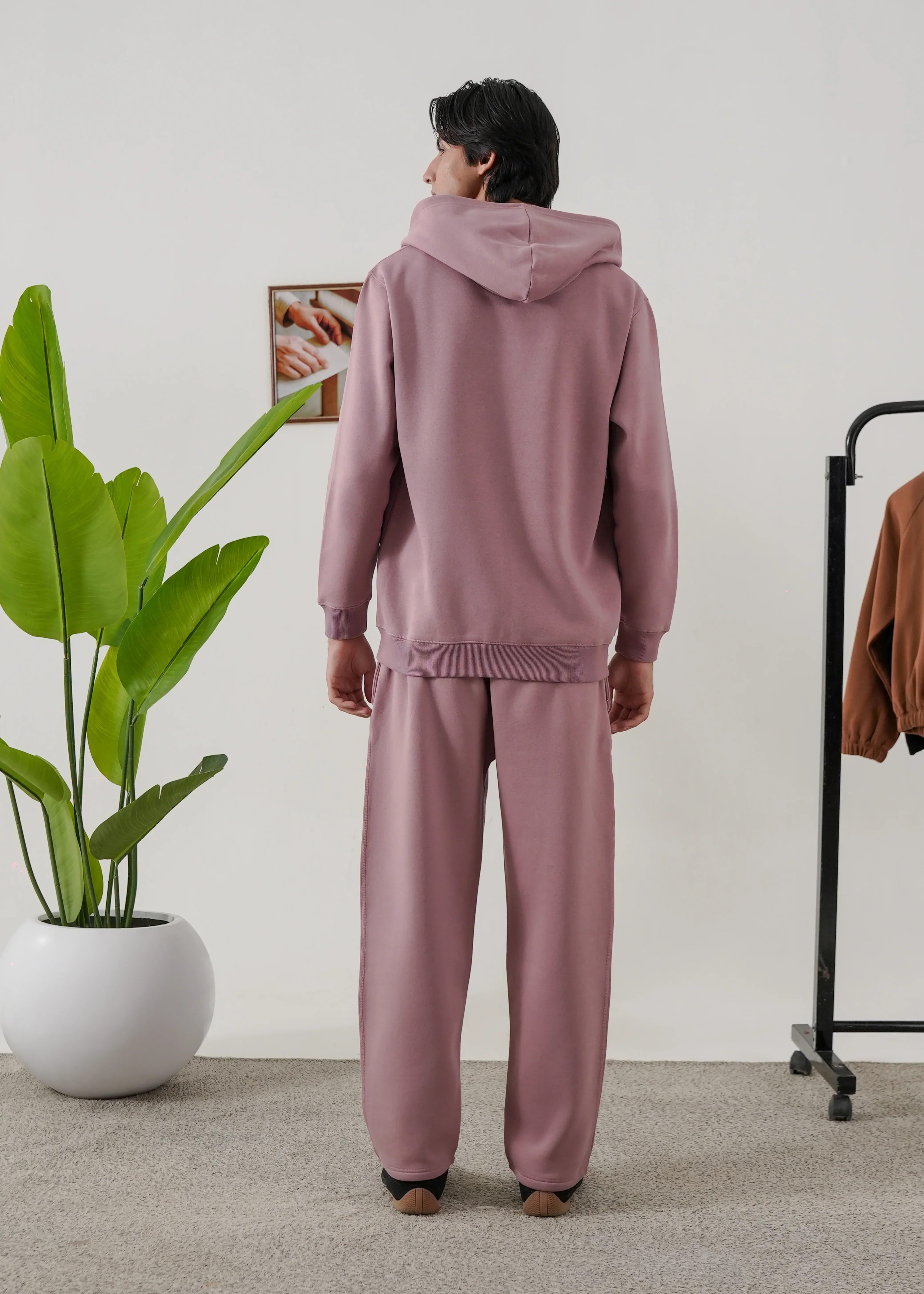 PURE COMFORT COTTON FLEECE MAUVE CORD-SET - Image 3