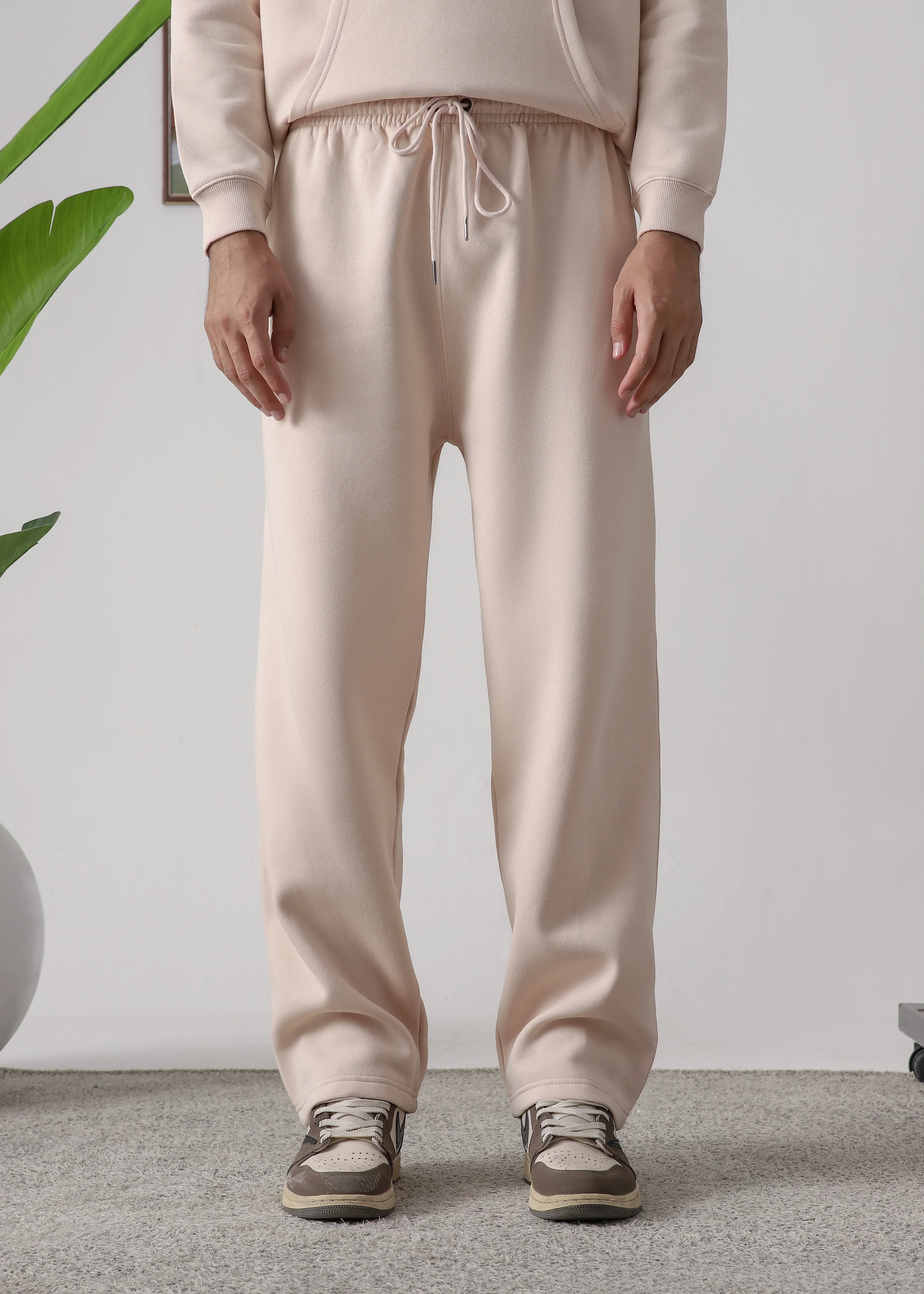 PURE COMFORT COTTON FLEECE OFF WHITE TRACKSUIT - Image 6