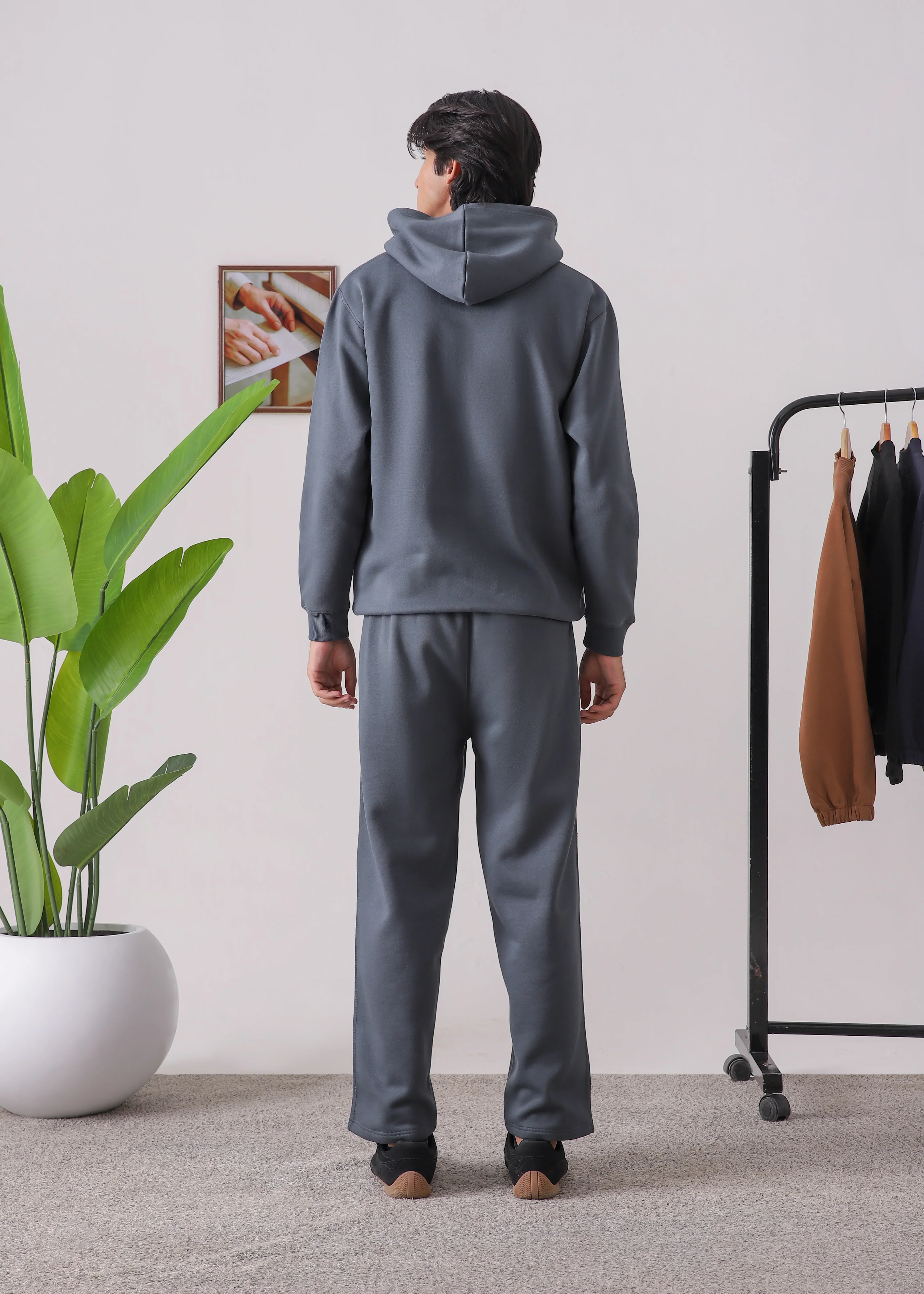PURE COMFORT COTTON FLEECE SLATE GREY CORD-SET - Image 4