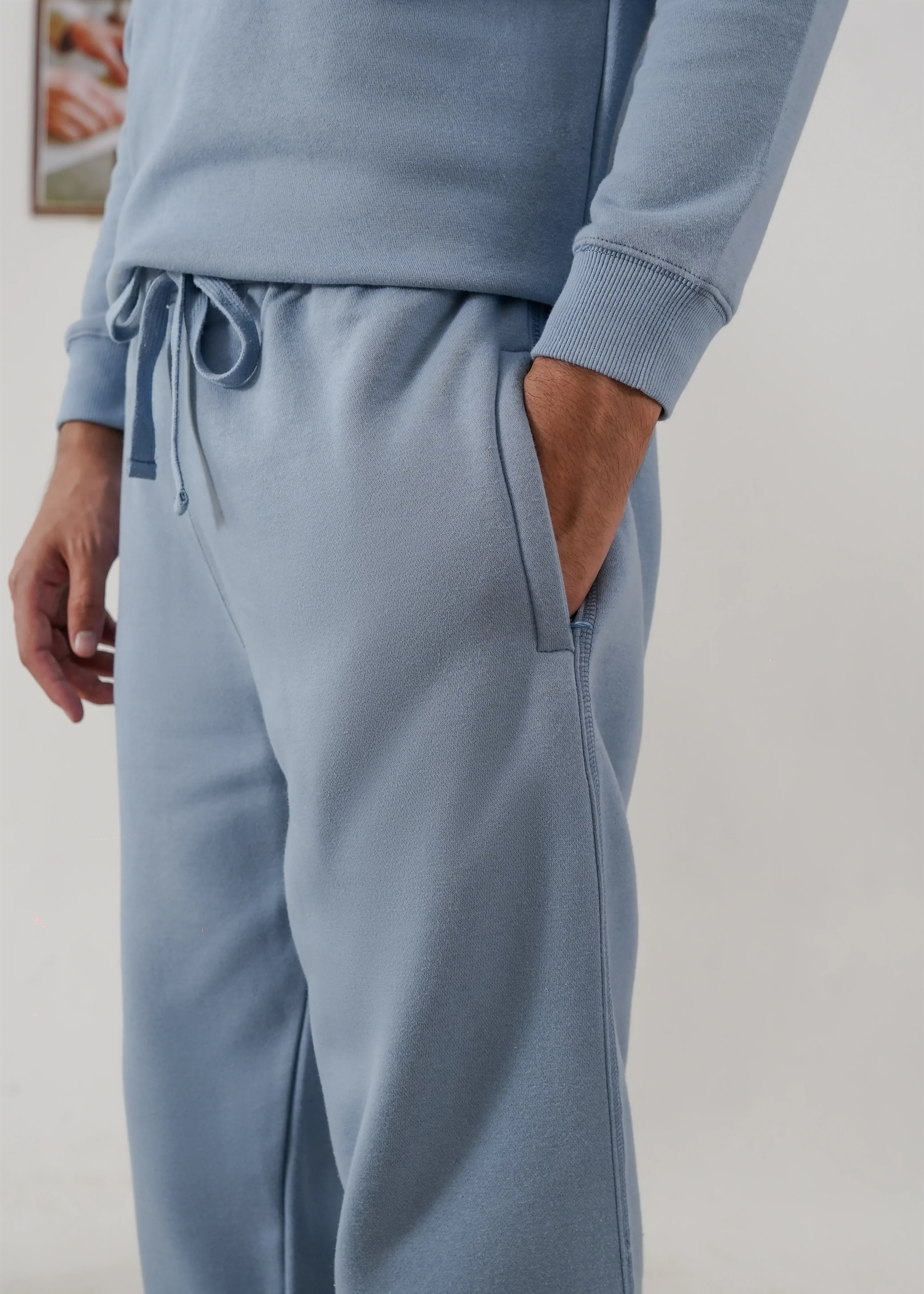 PURE COMFORT COTTON FLEECE STEEL BLUE TRACKSUIT - Image 6