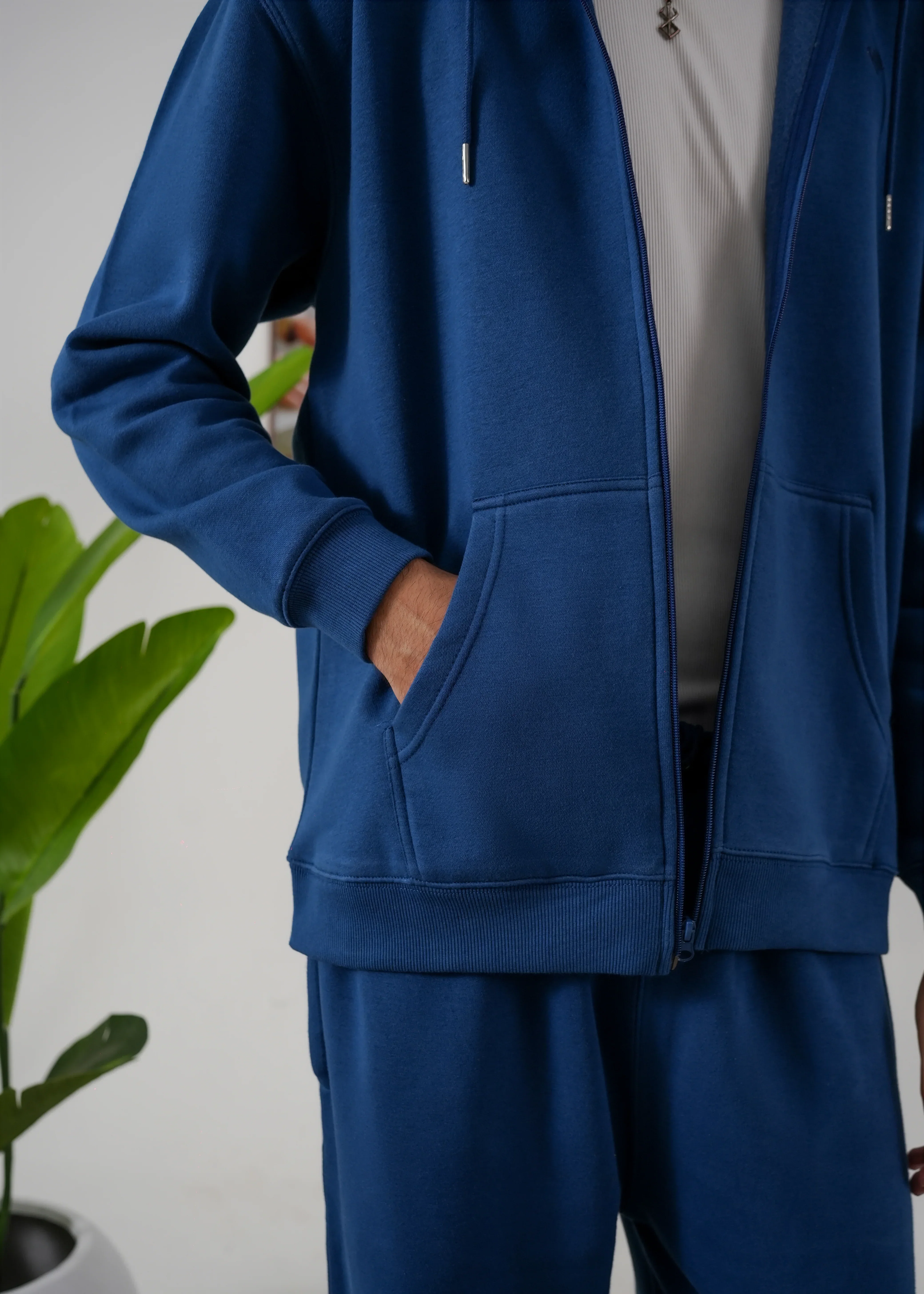 PURE COMFORT COTTON FLEECE TEAL BLUE CORD-SET - Image 5