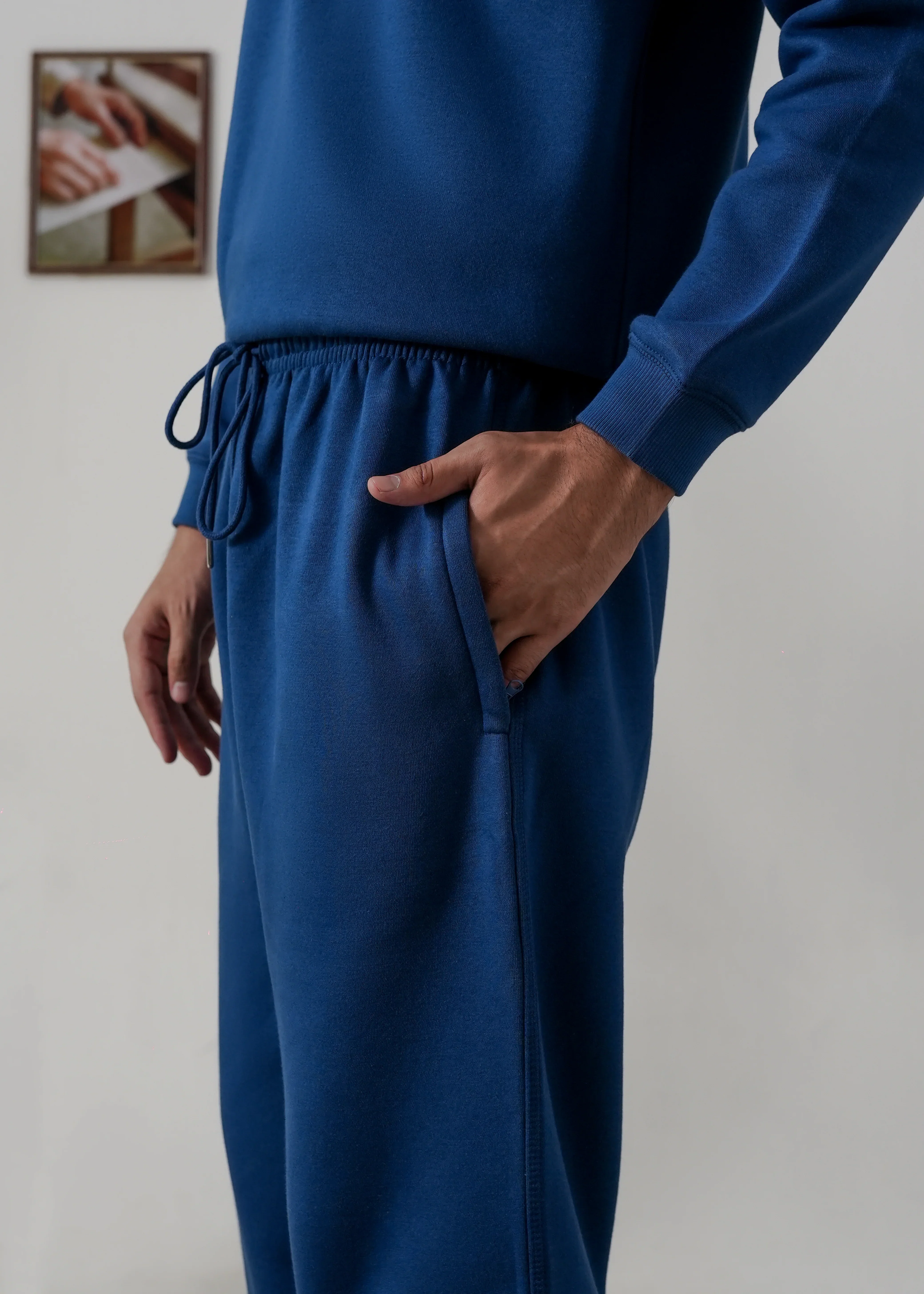 PURE COMFORT COTTON FLEECE TEAL BLUE TRACKSUIT - Image 5