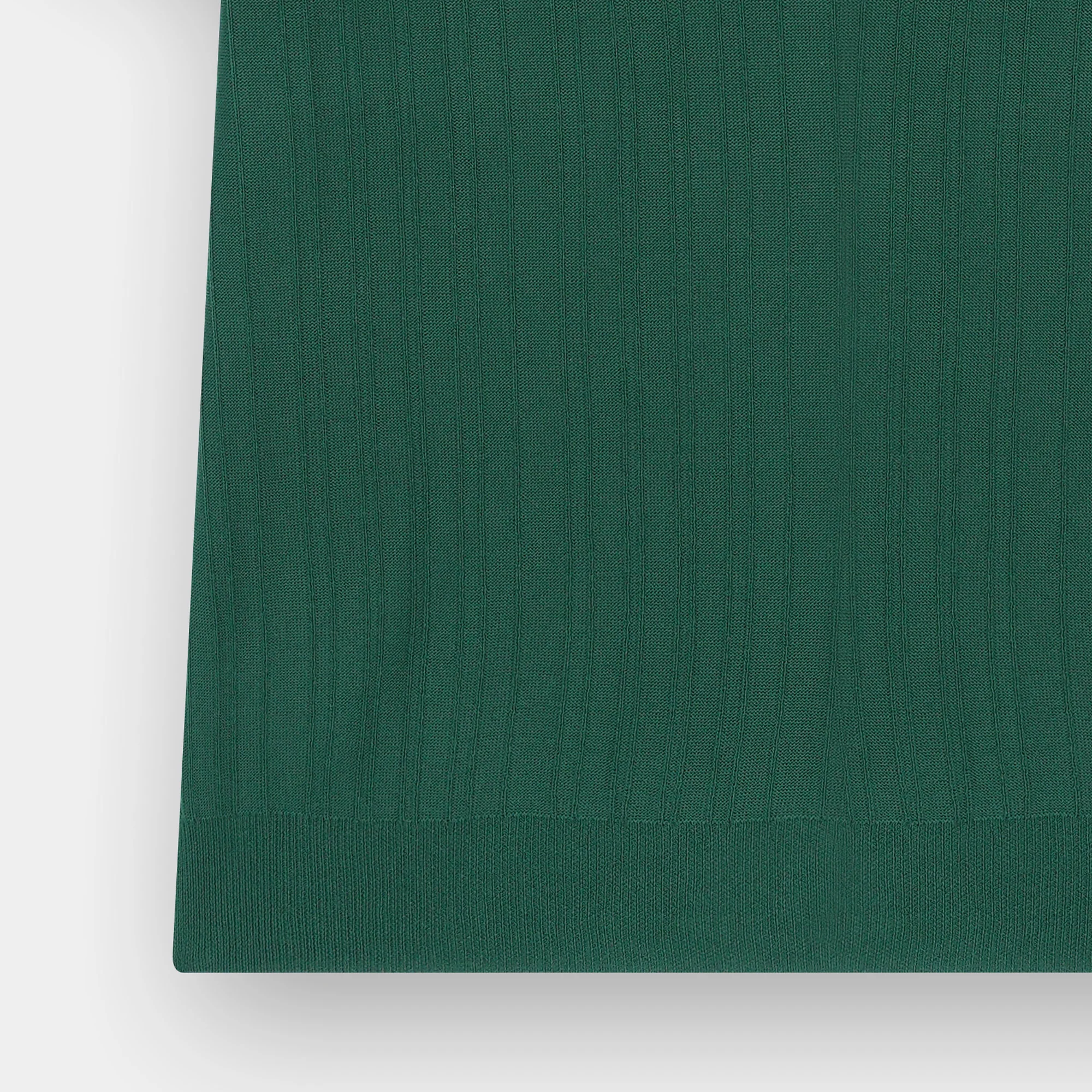 REGAL GREEN DROP NEEDLE KNIT POLO - Image 5