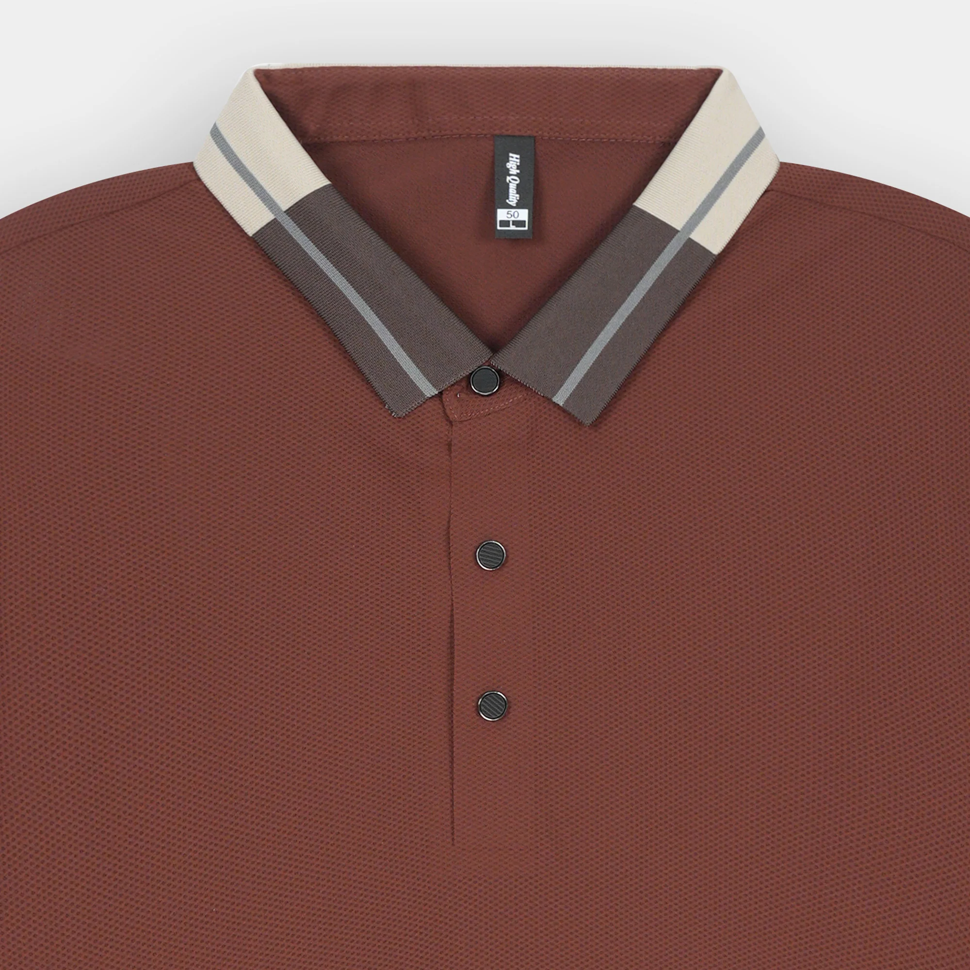 RUST MONARCH COLLAR POLO - Image 3