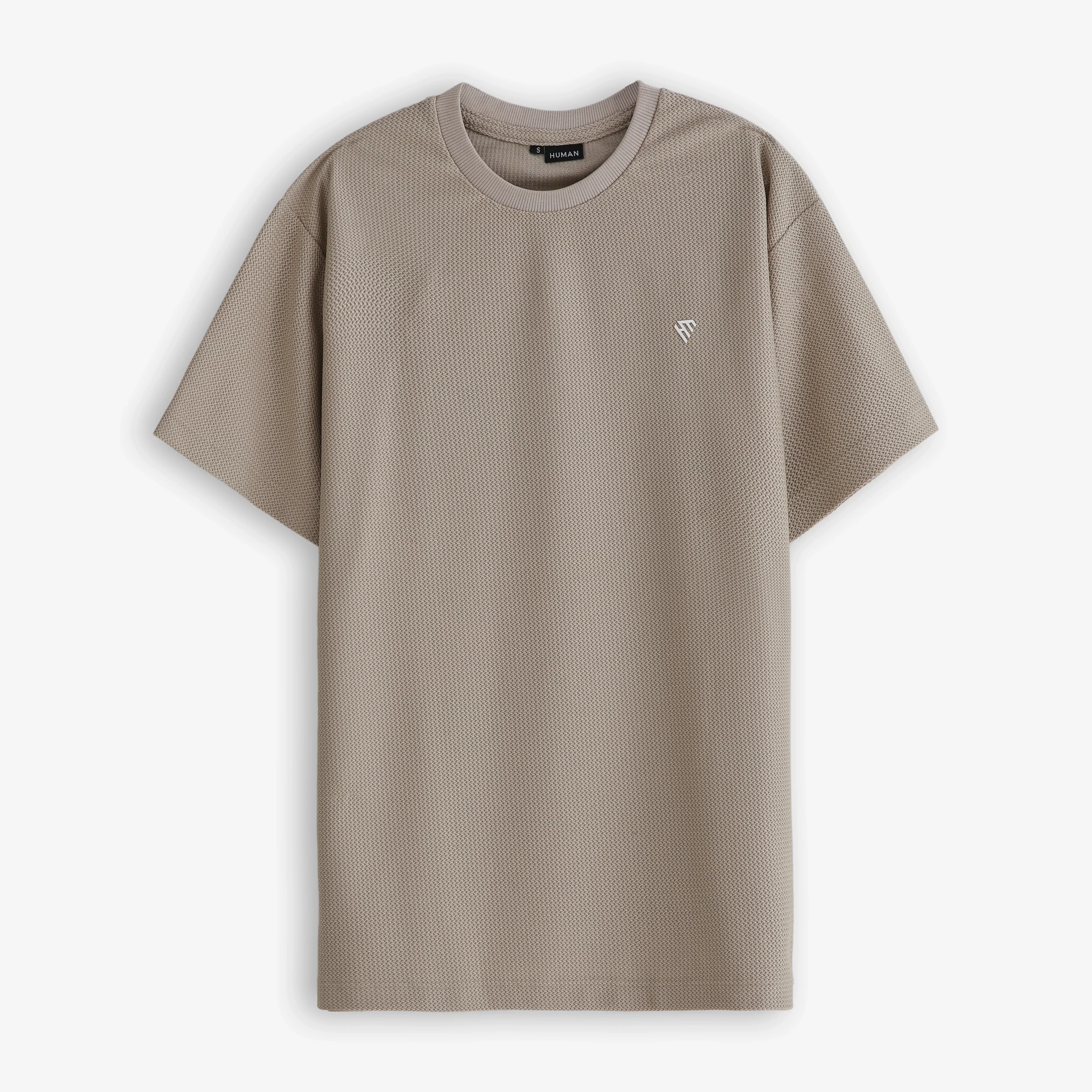 STONE WAFFLE KNIT TEE