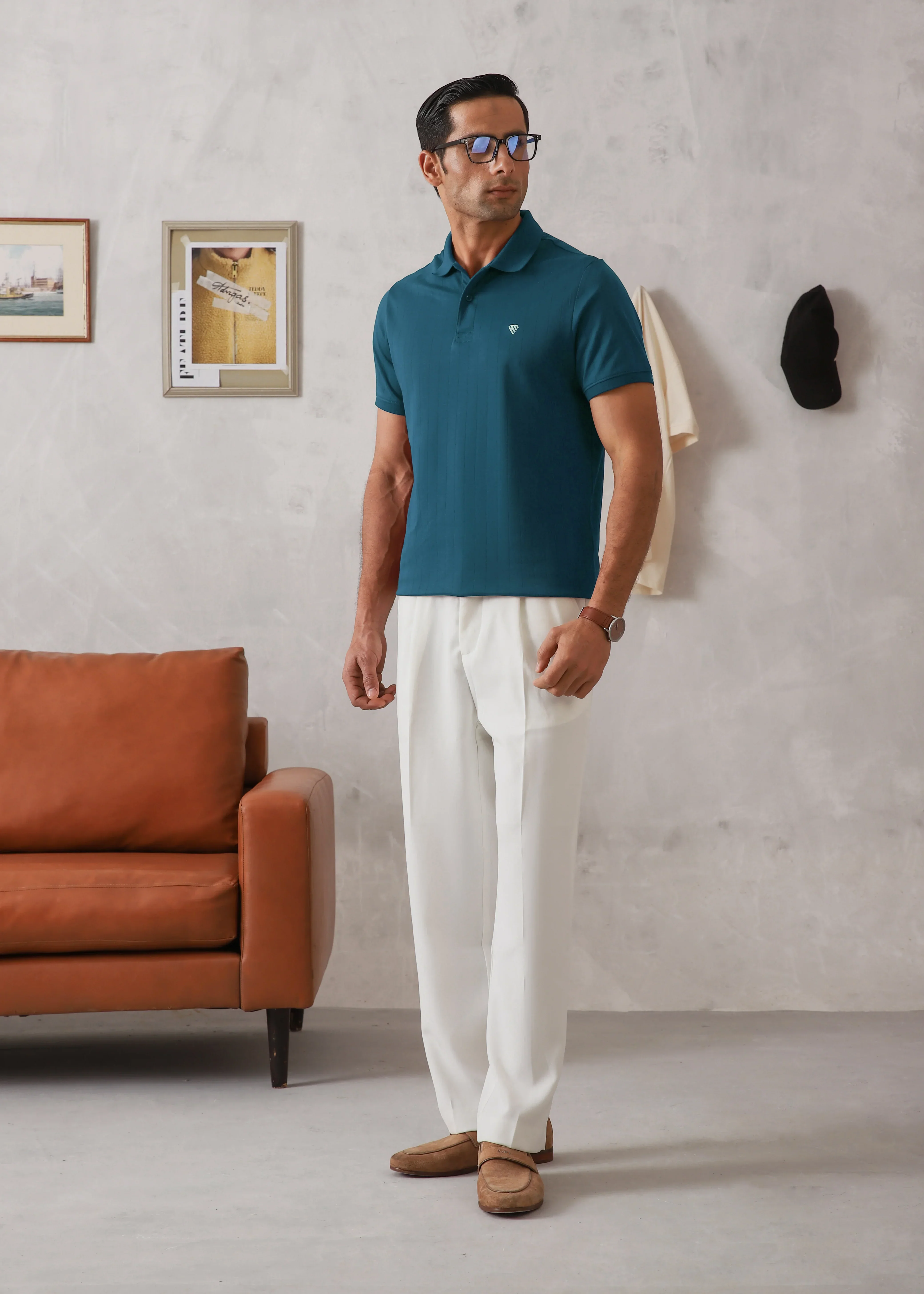 TEAL DROP NEEDLE POLO - Image 4