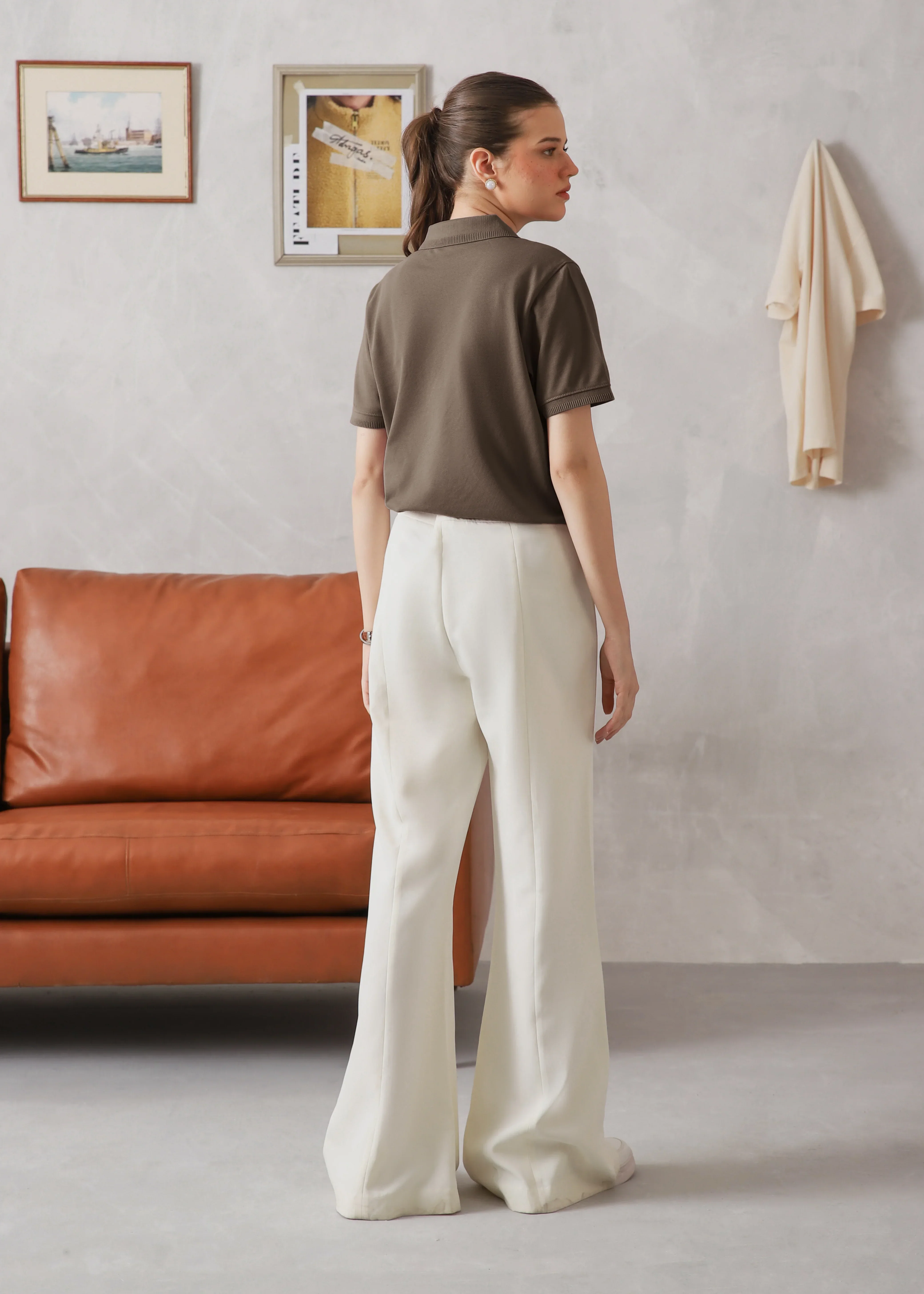 WOMEN HAZELNUT BASIC POLO - Image 5