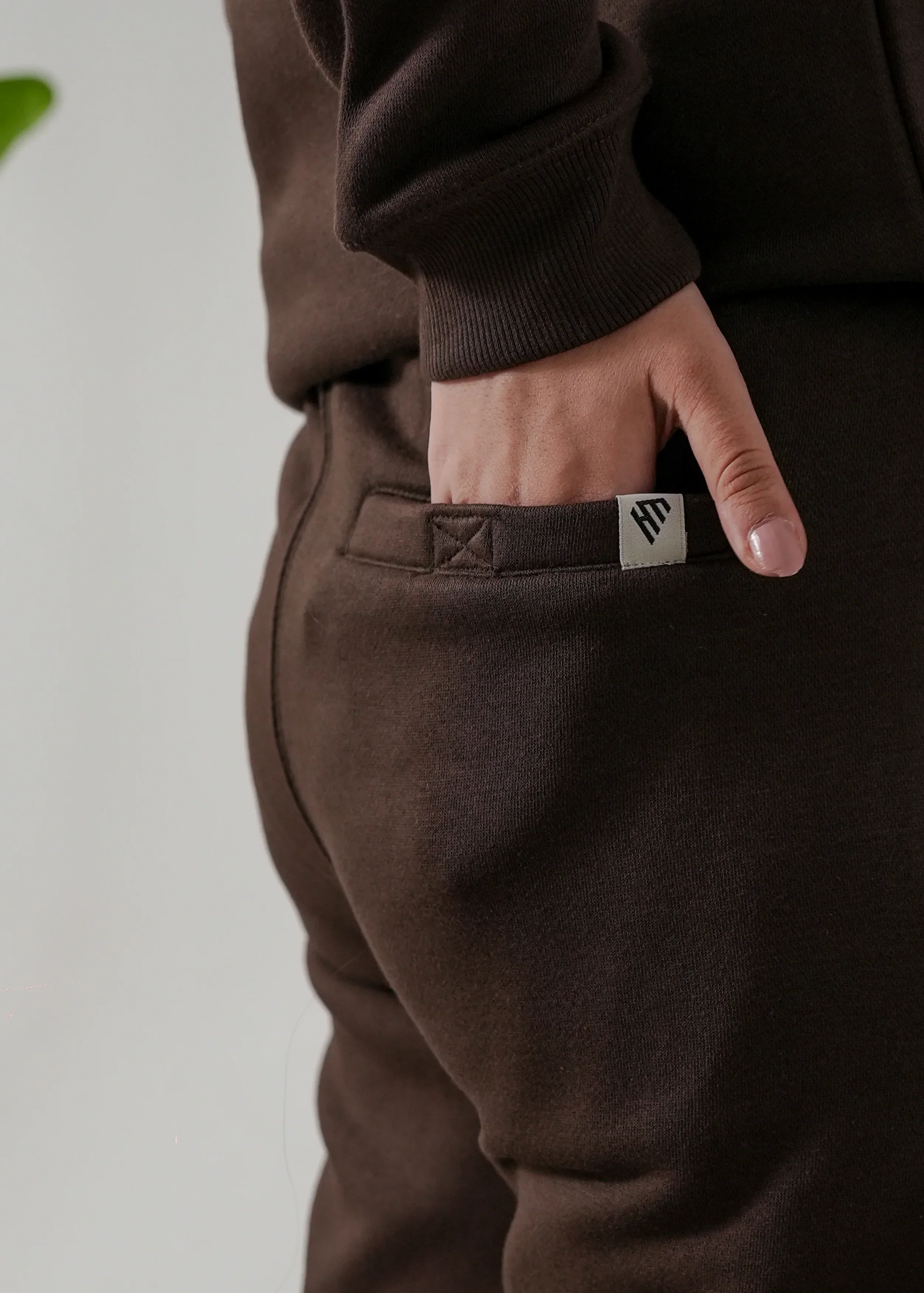 WOMEN PURE COMFORT COTTON FLEECE CHOCOLATE BROWN TRACKSUIT - Image 7