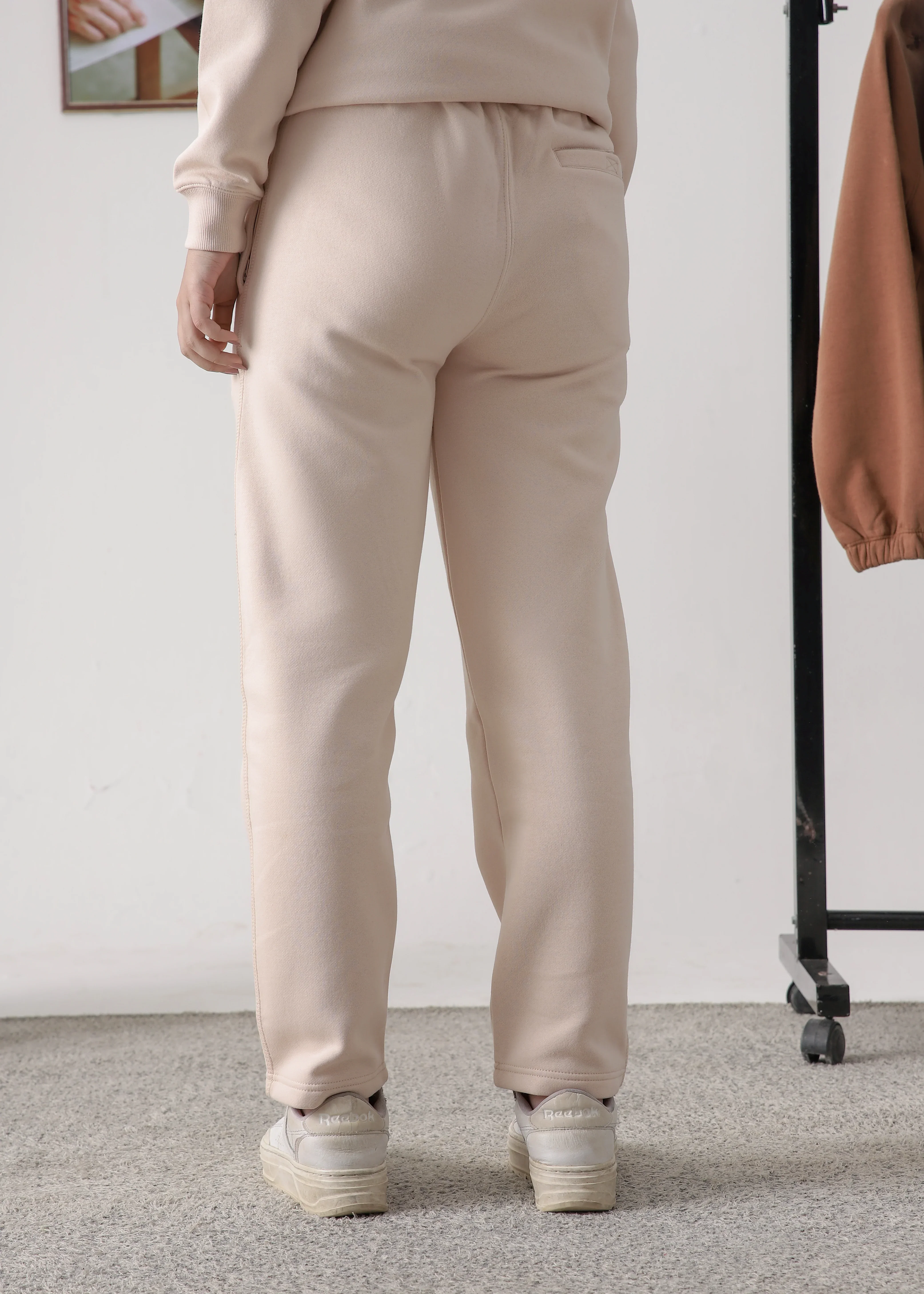 WOMEN PURE COMFORT COTTON FLEECE OFF WHITE CORD-SET - Image 5
