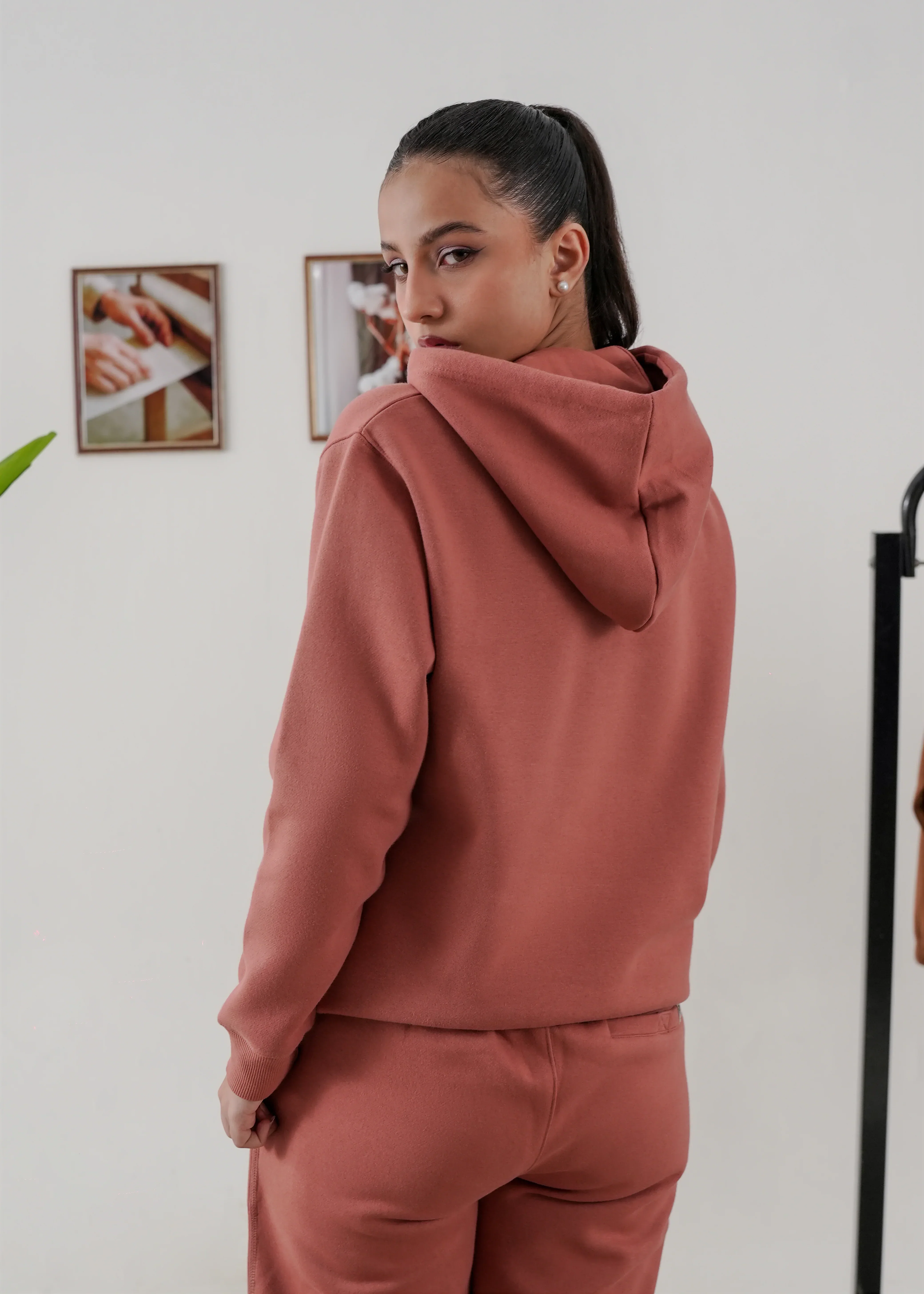 WOMEN PURE COMFORT COTTON FLEECE PEACH CORD-SET - Image 4