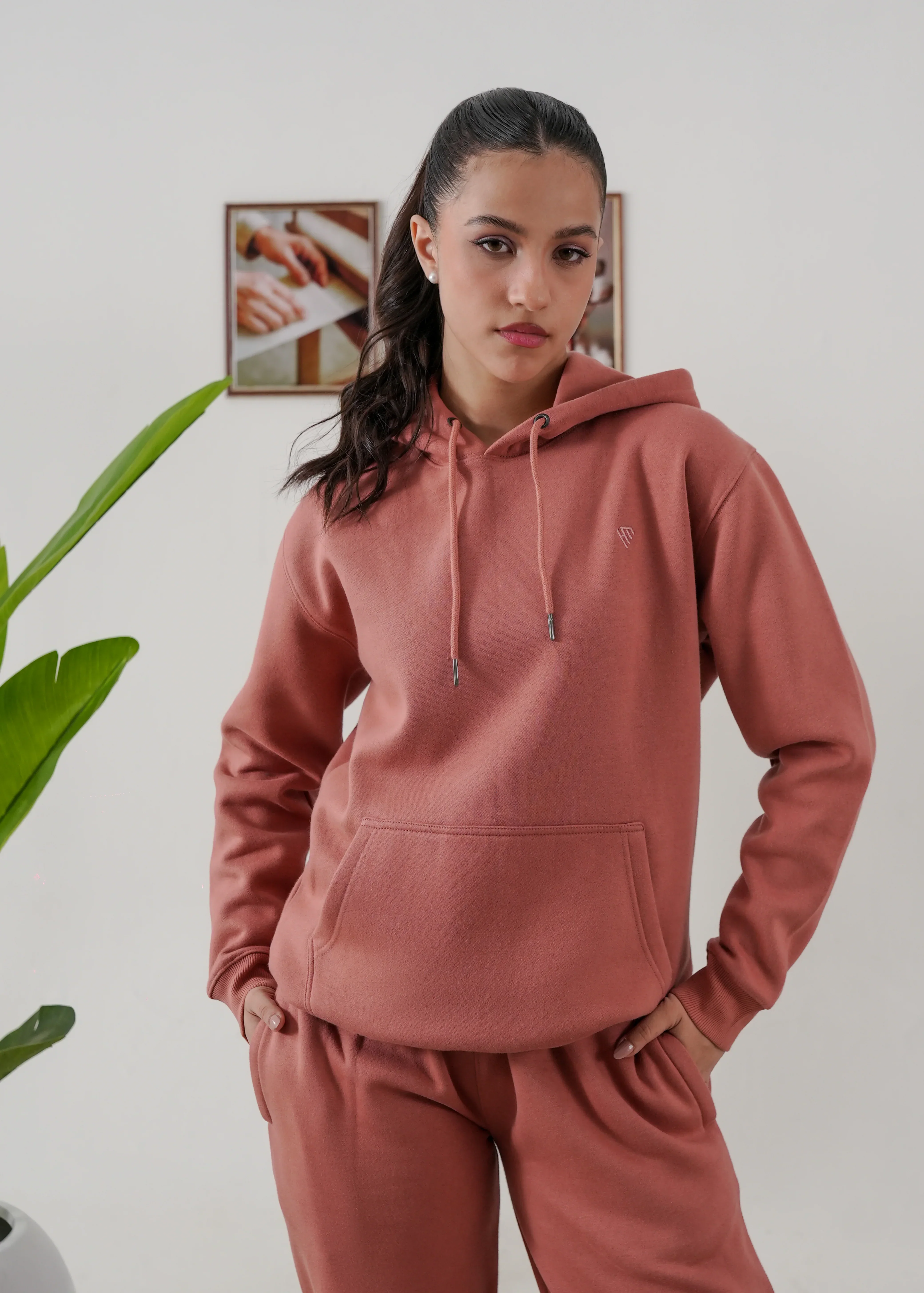 WOMEN PURE COMFORT COTTON FLEECE PEACH CORD-SET - Image 5