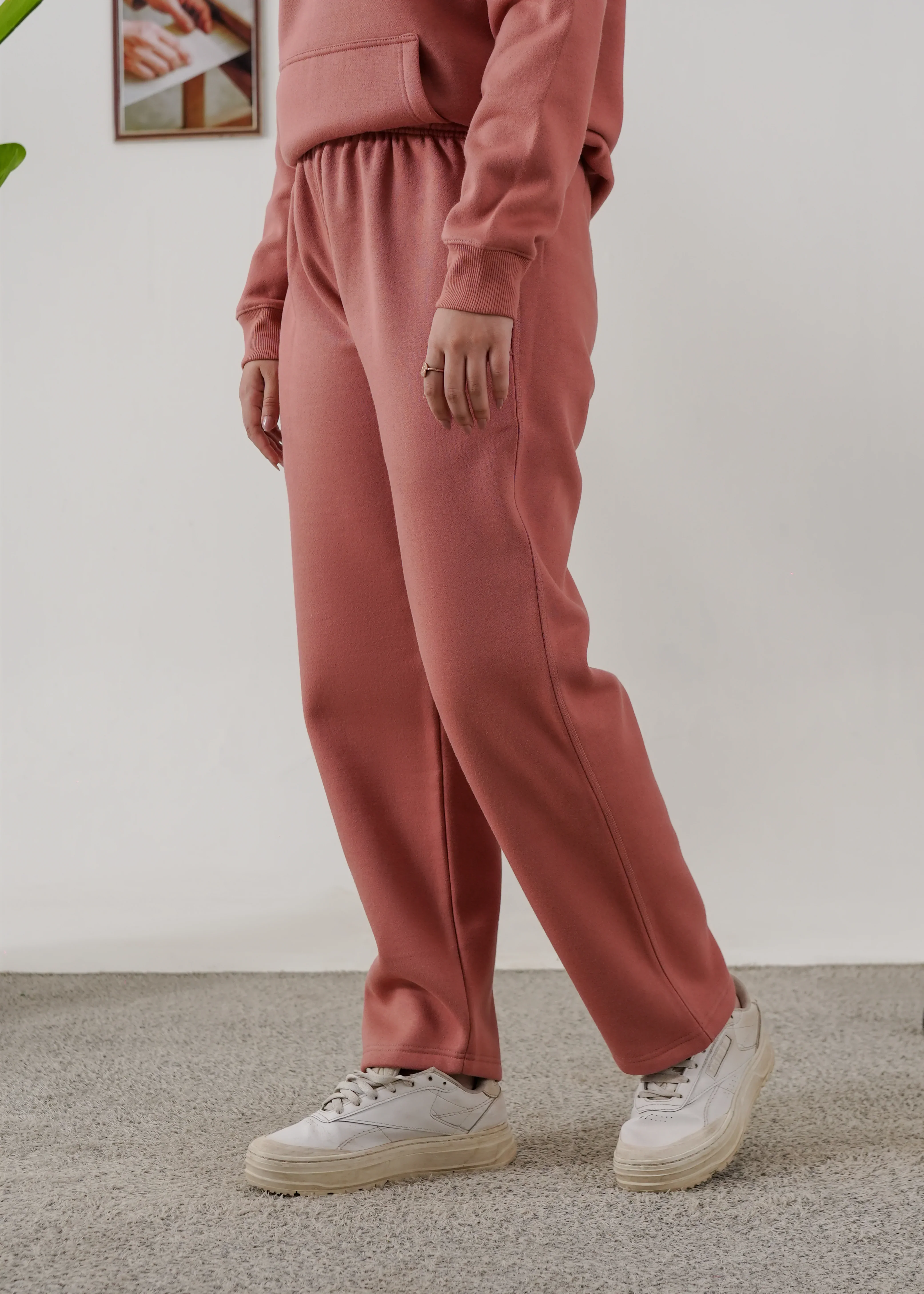 WOMEN PURE COMFORT COTTON FLEECE PEACH TRACKSUIT - Image 5