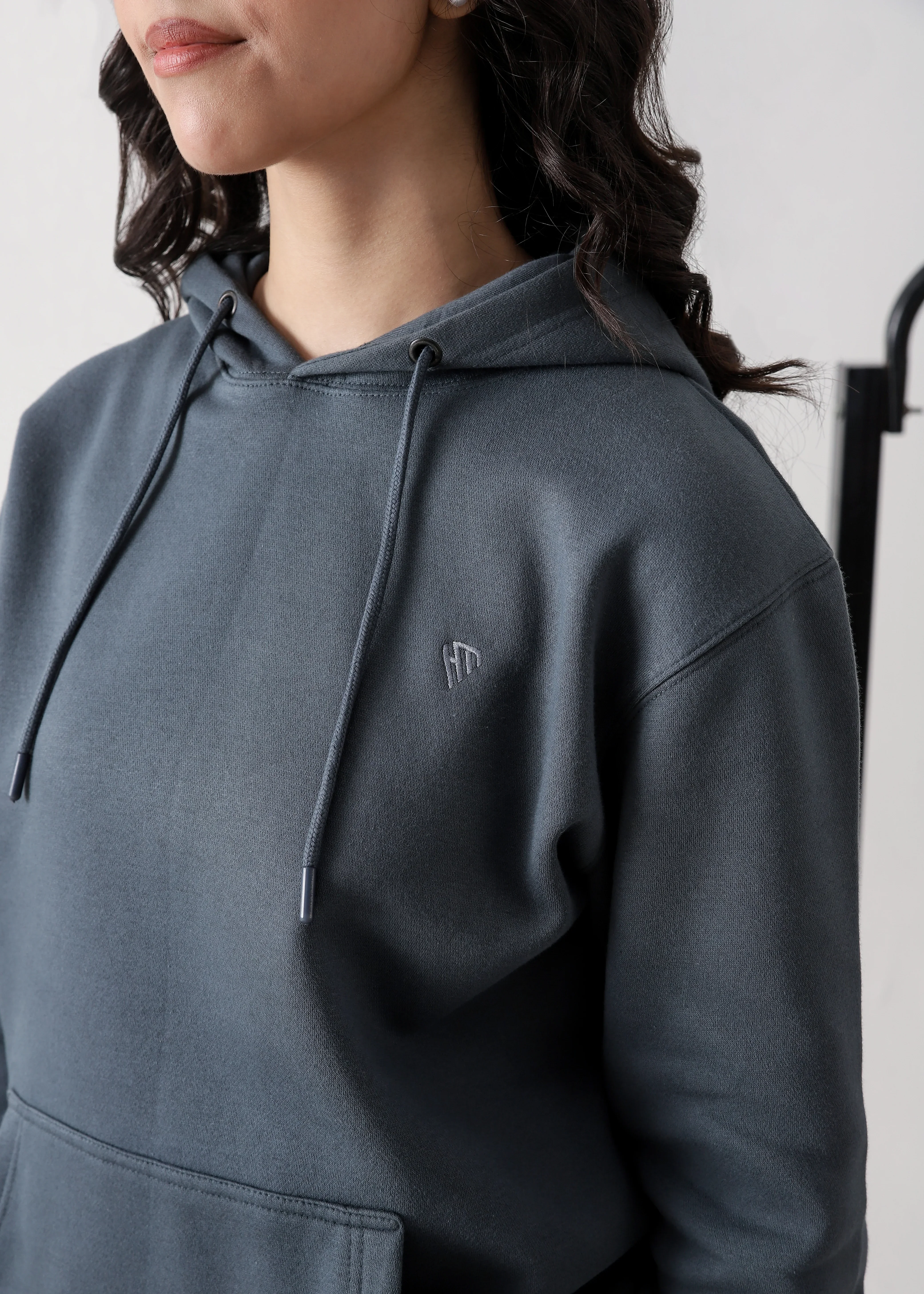 WOMEN PURE COMFORT COTTON FLEECE SLATE GREY CORD-SET - Image 7