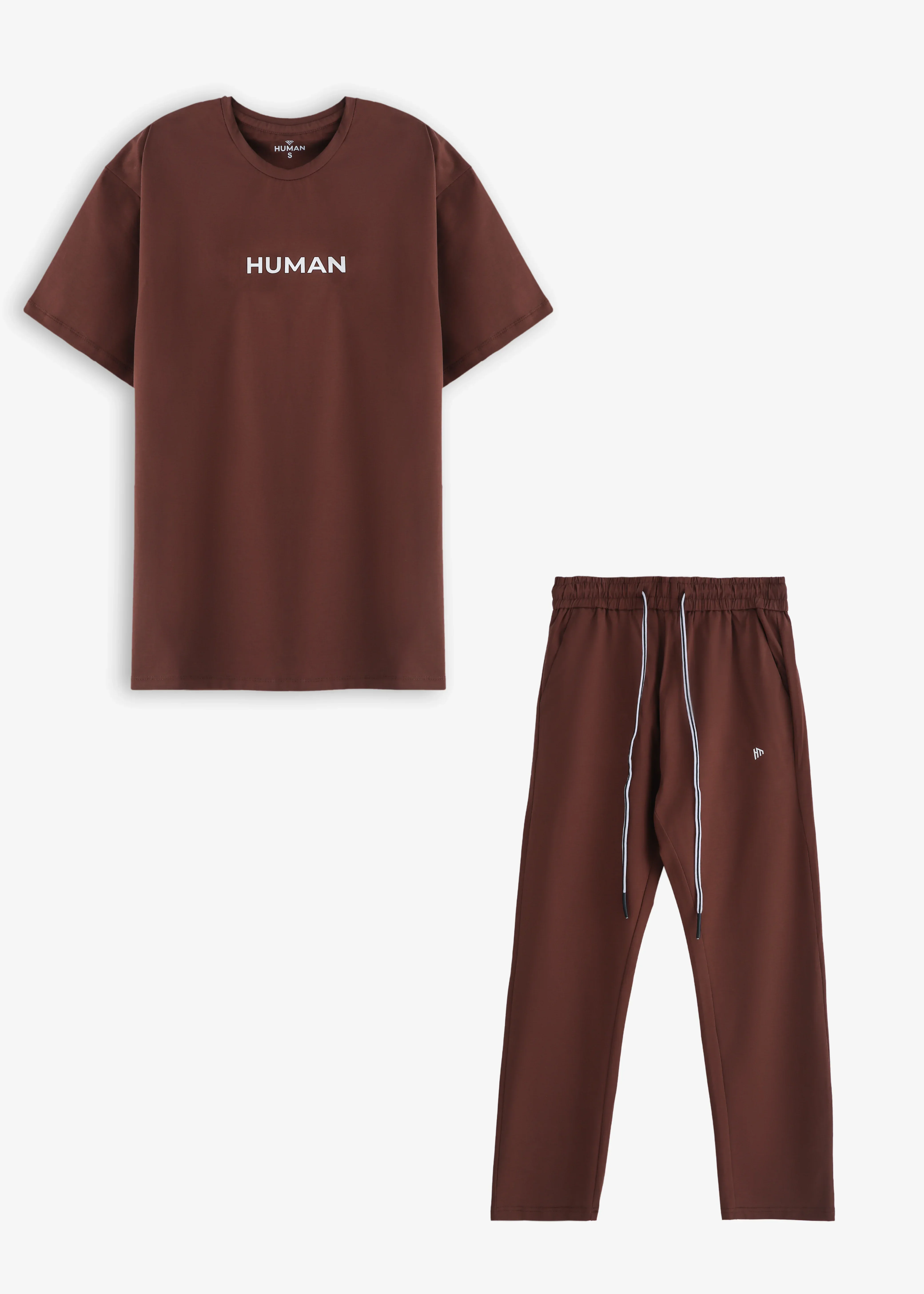WOMEN RUST BROWN COTTON LYCRA TRACKSUIT